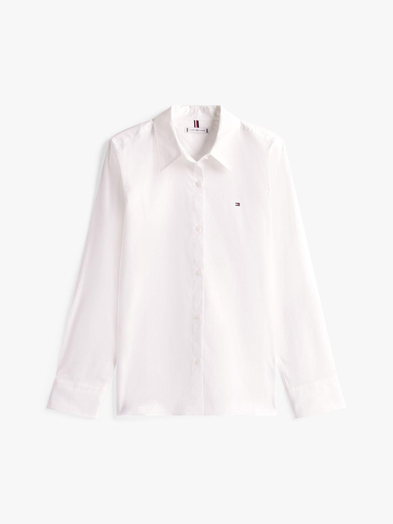 Camisa Stretch De Corte Regular 3A Blanco Tommy Hilfiger-4