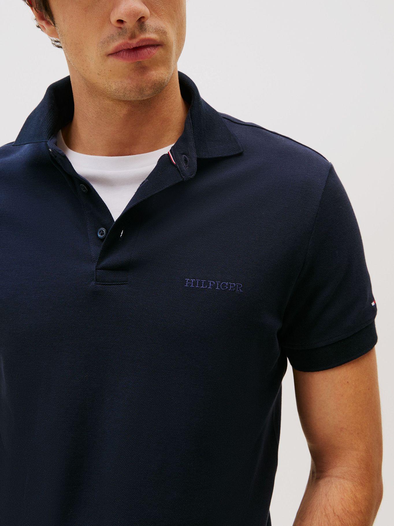 Polo Tonal Monotype Regular Fit Azul Tommy Hilfiger-3