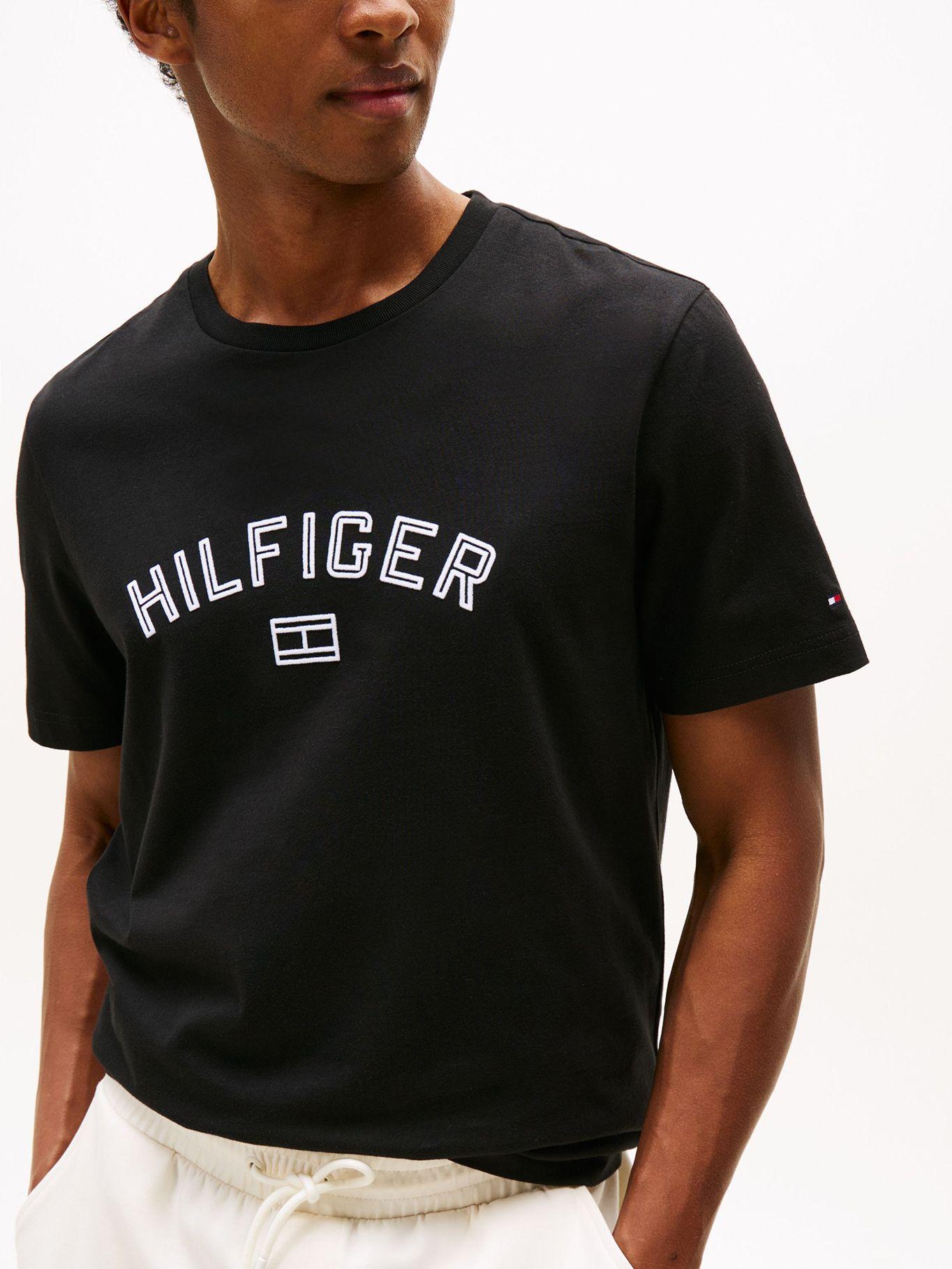 Polera Flock  Logo Estampado Negro BDS Tommy Hilfiger-3