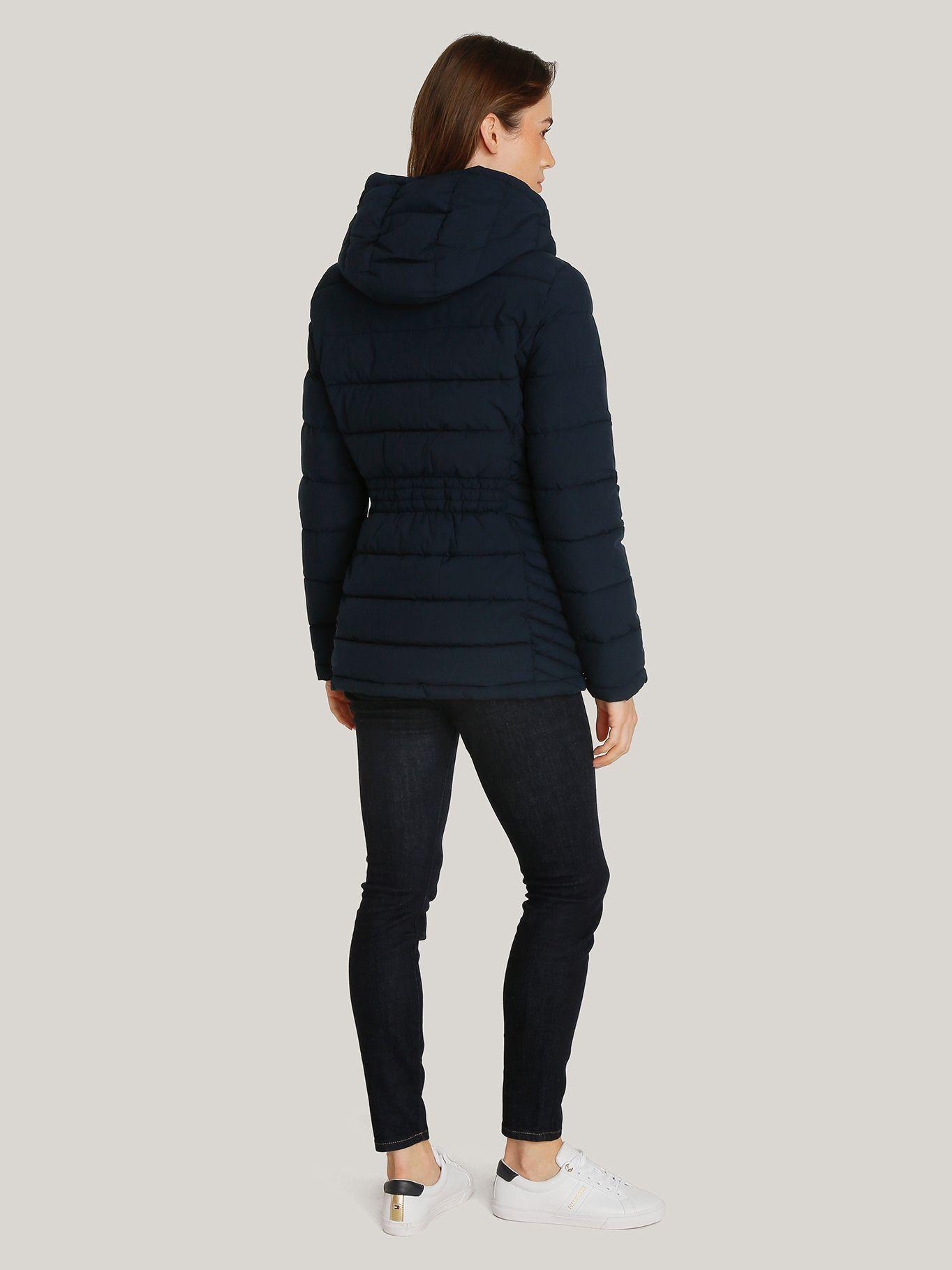 Parka Mujer Solid Acolchada Gorro Azul Tommy Hilfiger-2