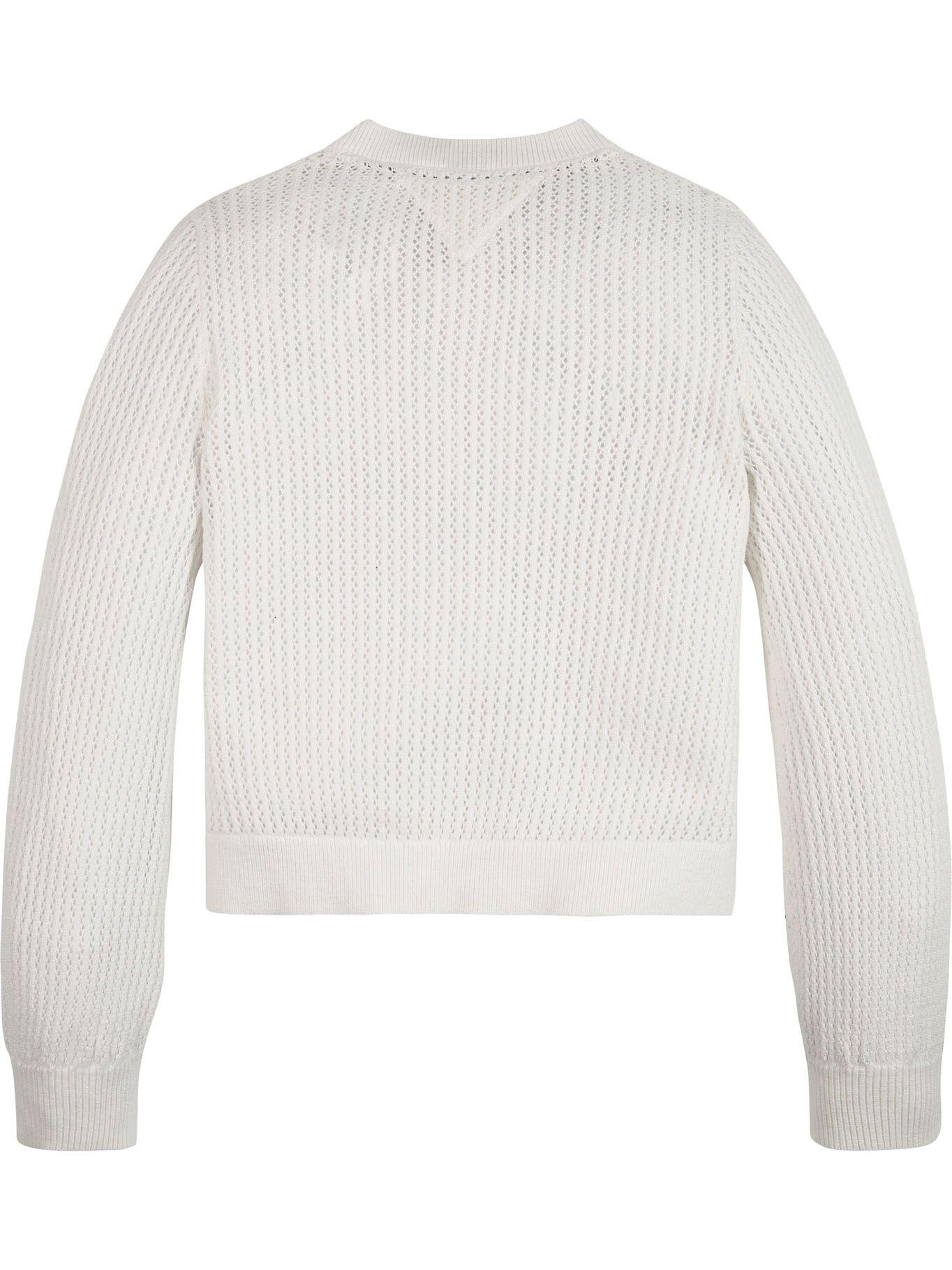 Cárdigan A Crochet Con Botones Blanco Tommy Hilfiger-1