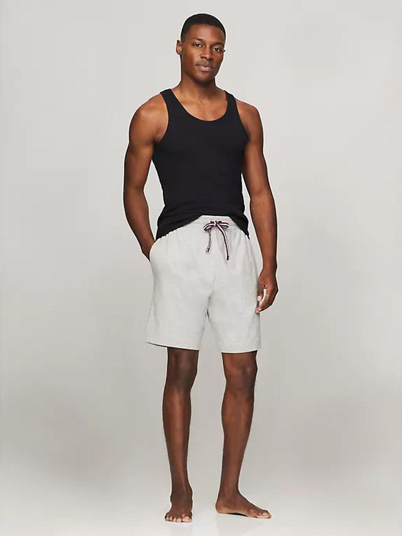 Short De Pijama Solid Con Logo Gris Tommy Hilfiger-1