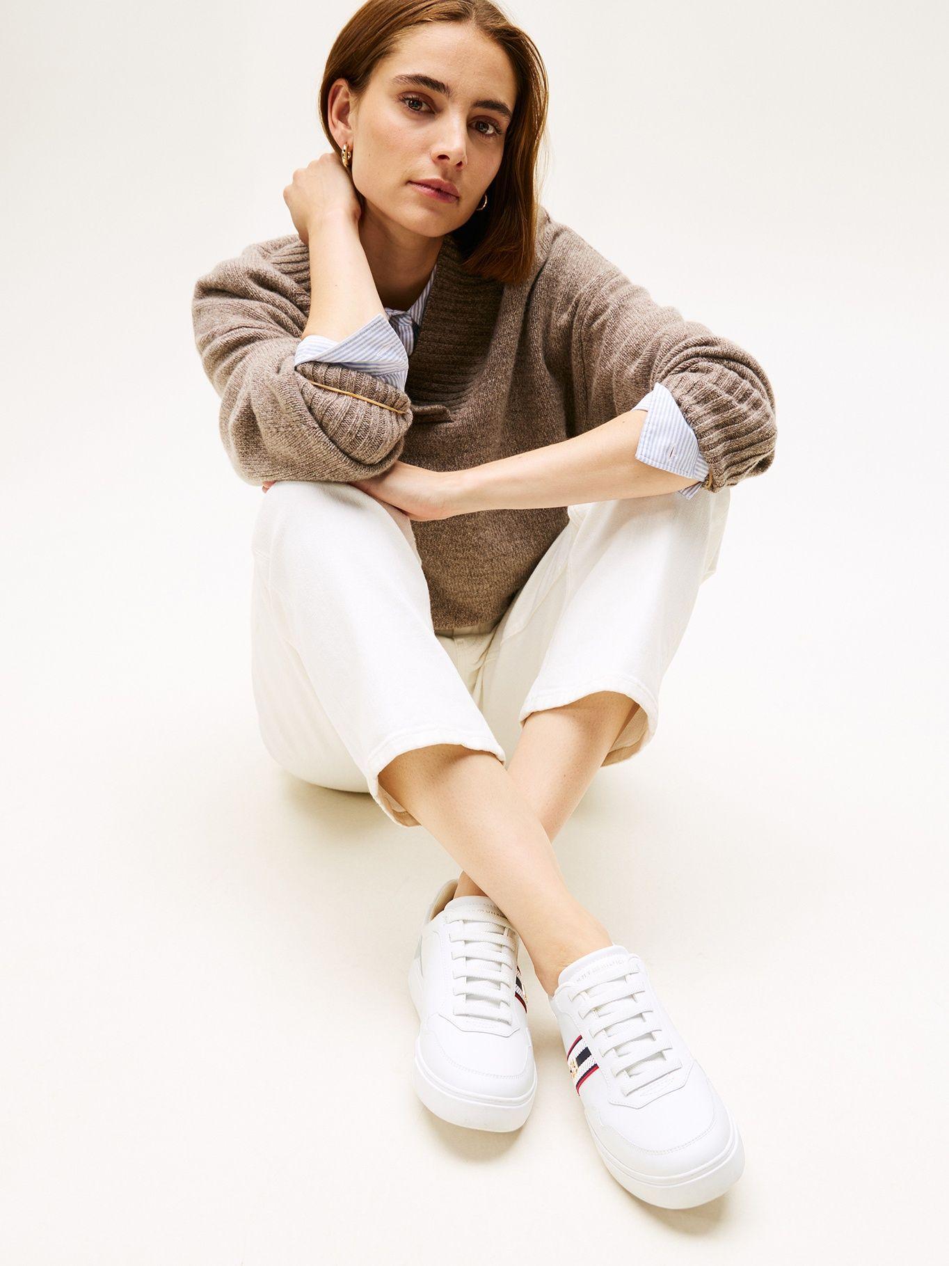 Zapatilla Cuero Webbing Cupsole Blanco Tommy Hilfiger-1