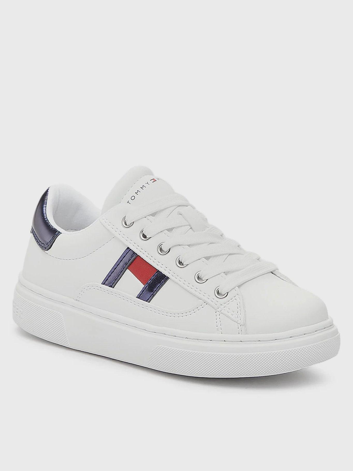 Zapatilla Niña Con Logo Lateral Blanco Tommy Hilfiger-0