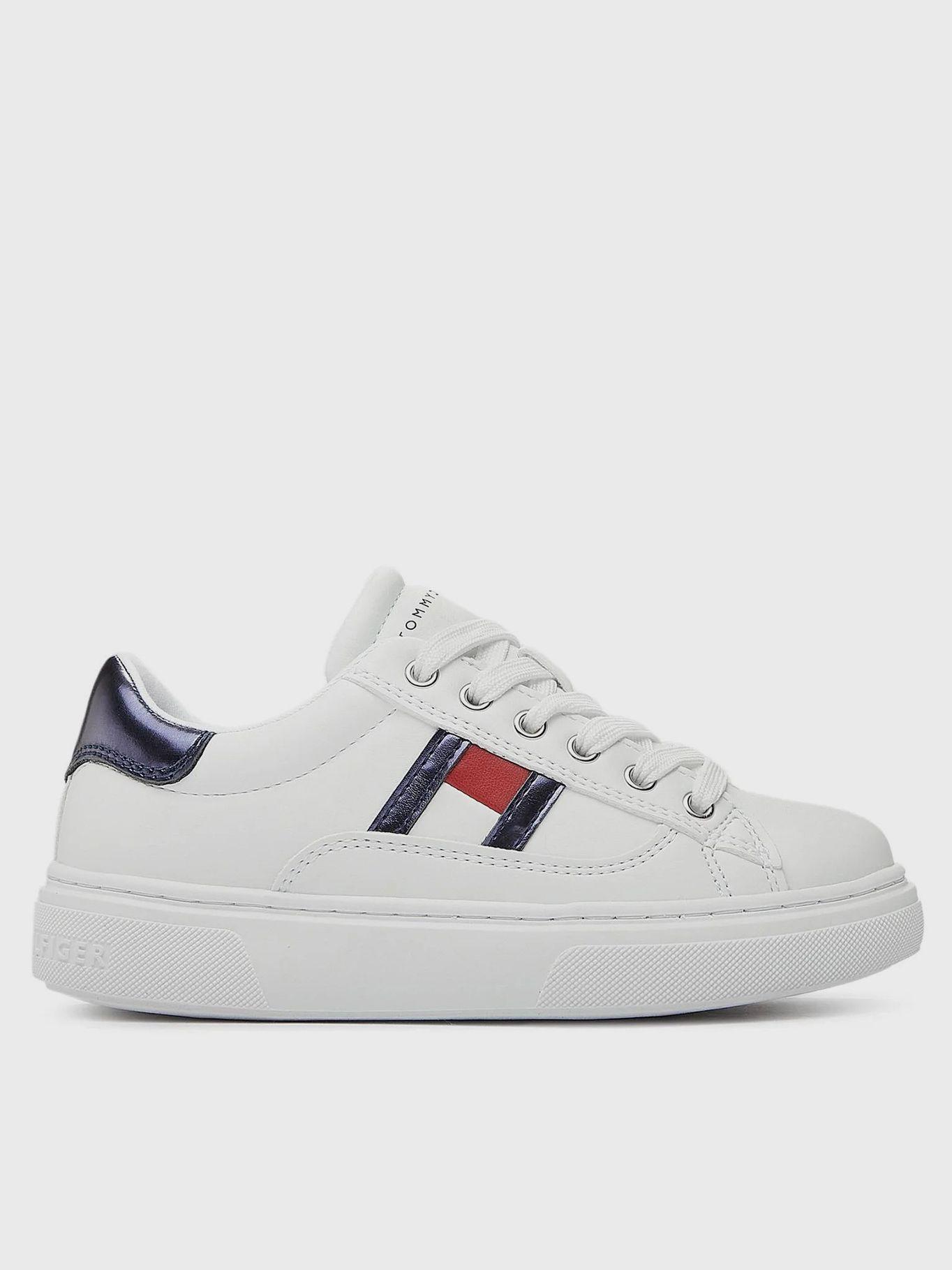 Zapatilla Niña Con Logo Lateral Blanco Tommy Hilfiger-4