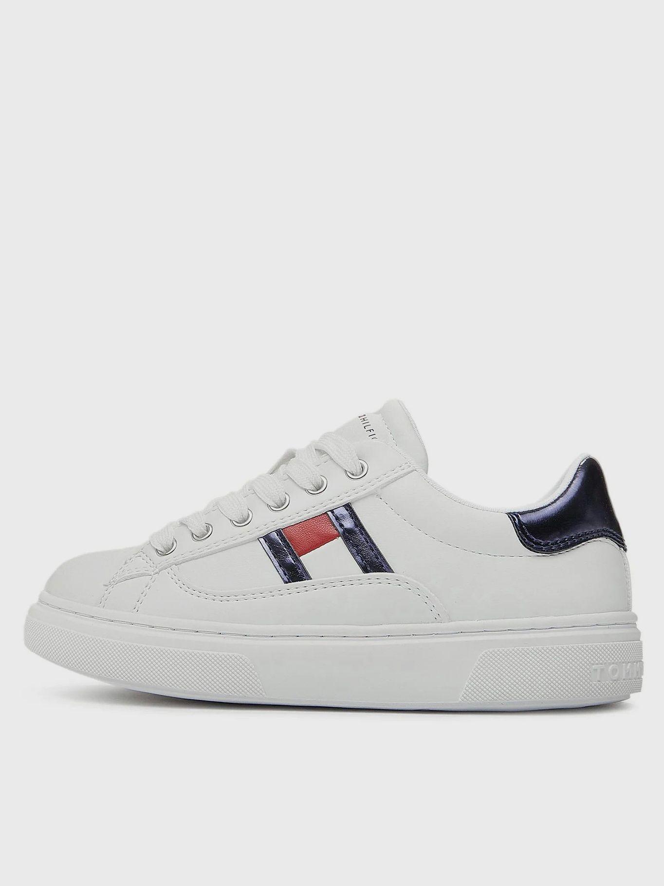 Zapatilla Niña Con Logo Lateral Blanco Tommy Hilfiger-5
