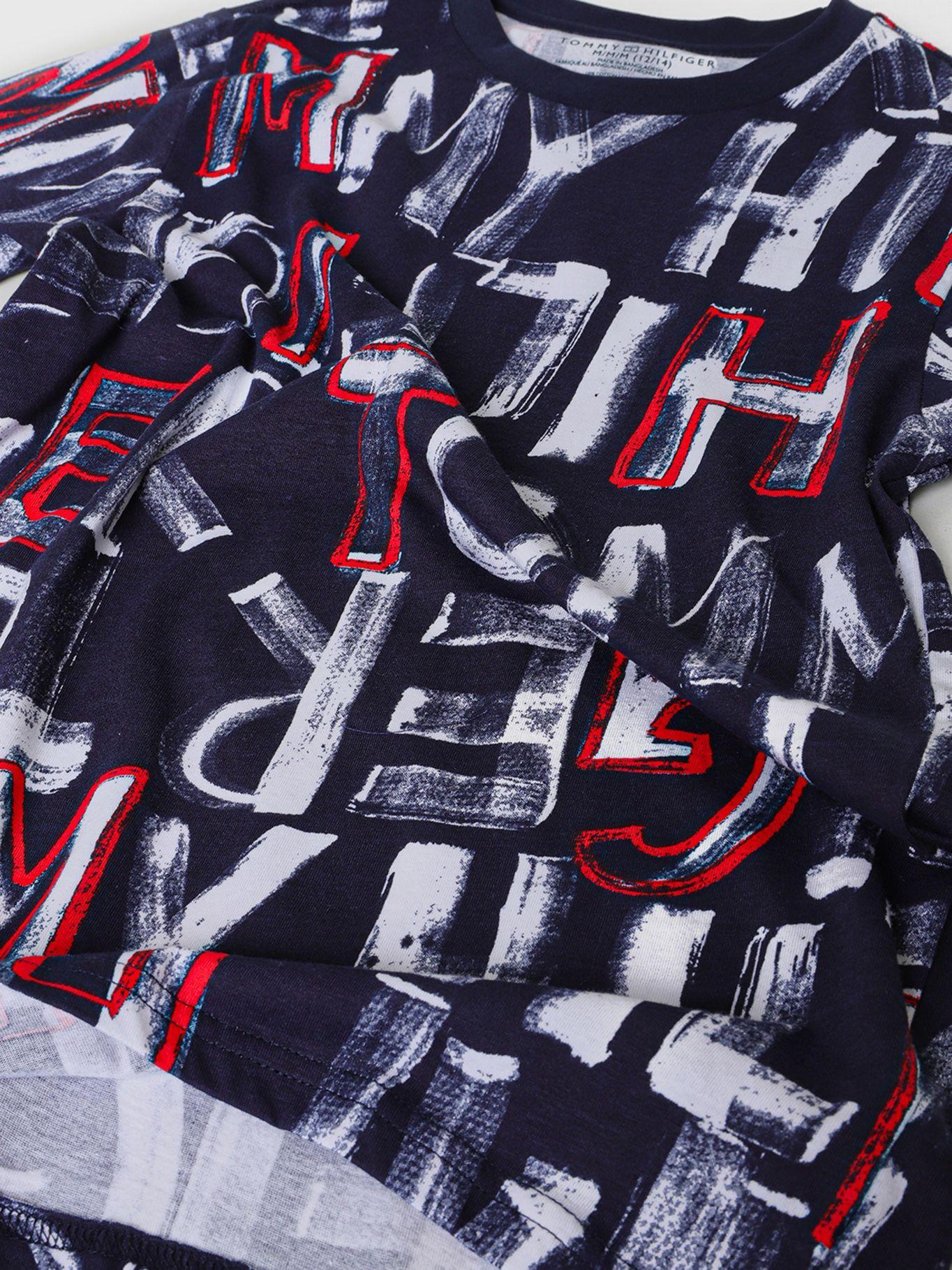 Polera Spell Logo Azul Tommy Hilfiger-3