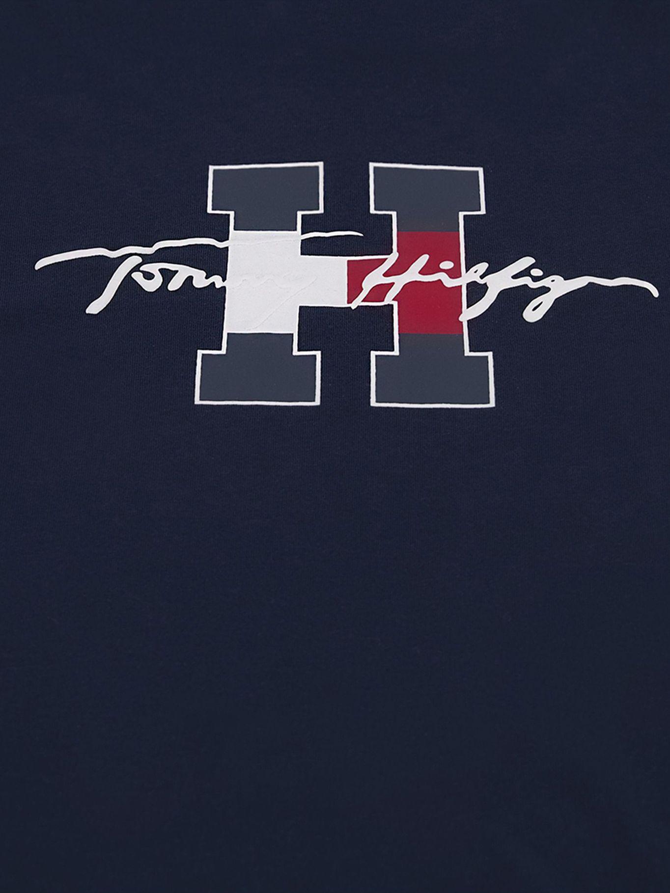 Polera De Niño Logo Script 405 Azul Tommy Hilfiger-1