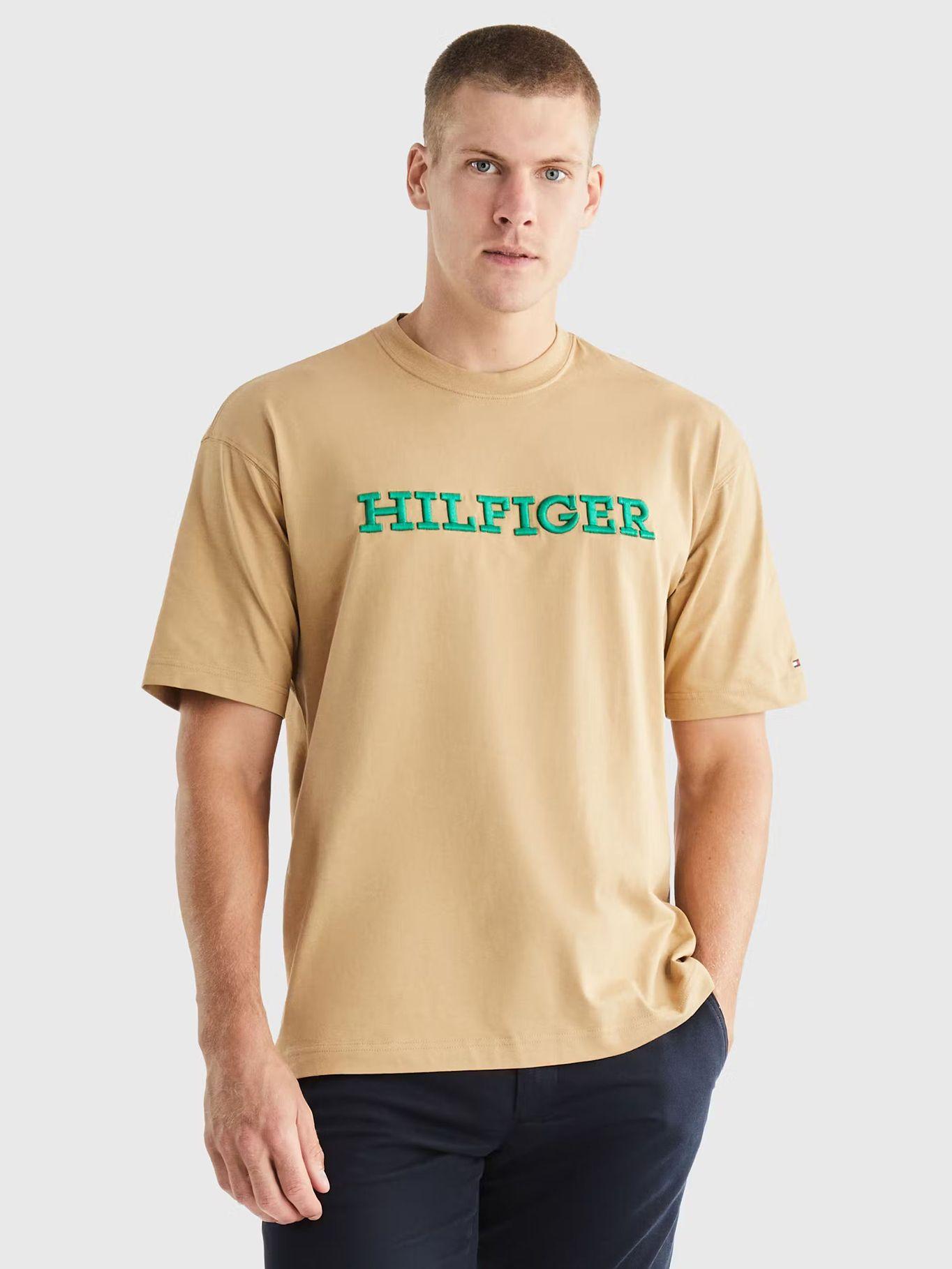 Polera Con Logo Monotipo Archive Beige Tommy Hilfiger-0