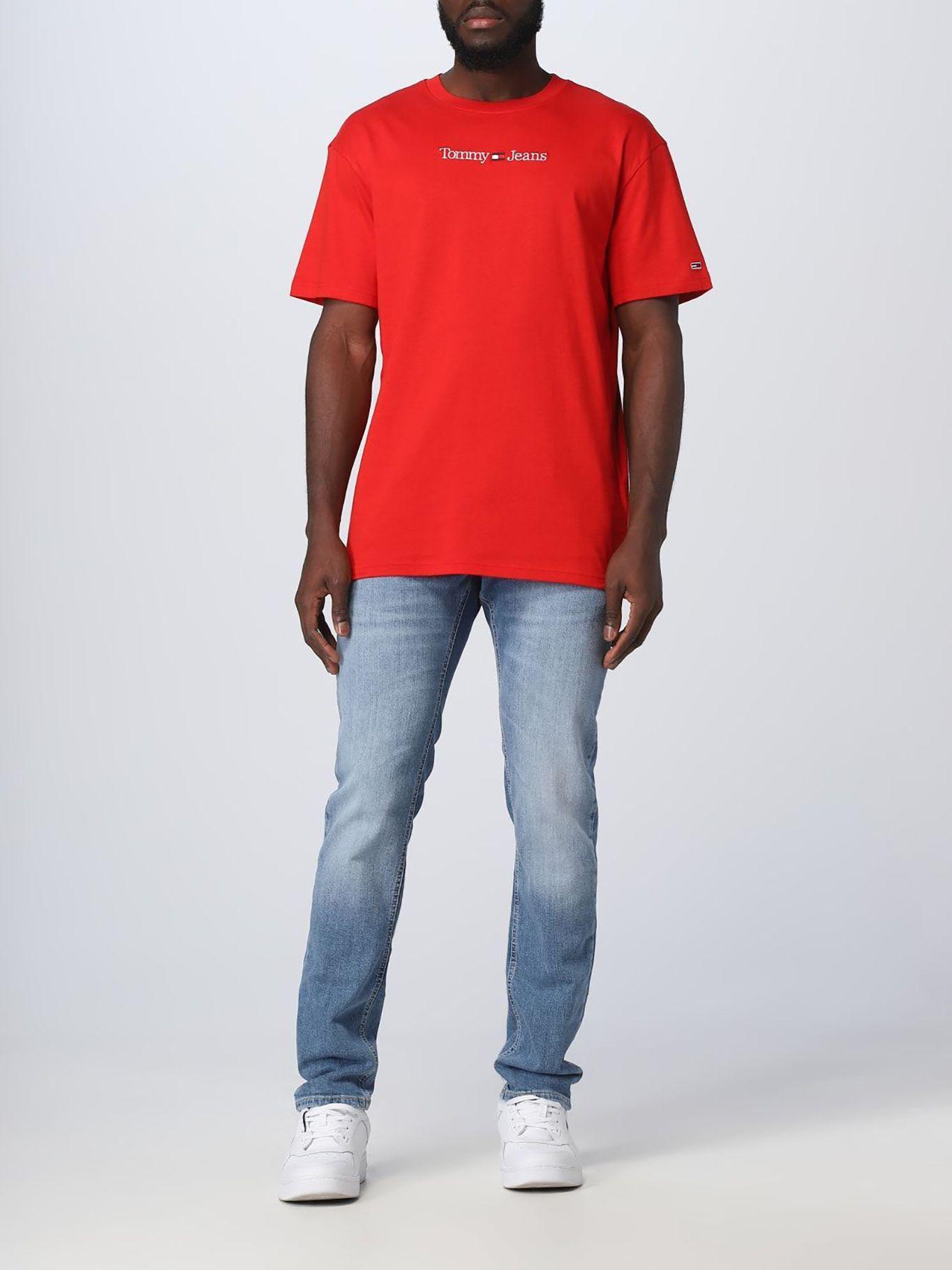 Polera Classic Linear Logo Rojo Tommy Jeans-1