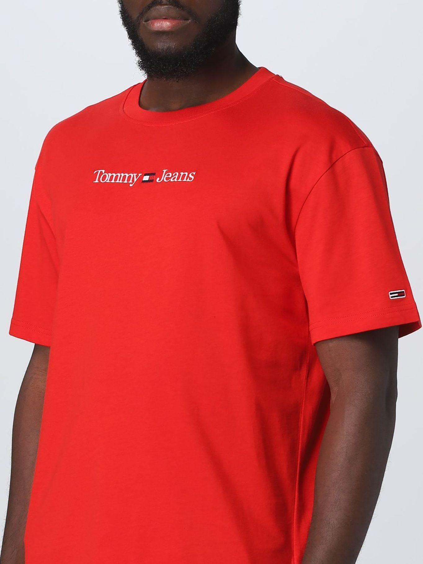 Polera Classic Linear Logo Rojo Tommy Jeans-3