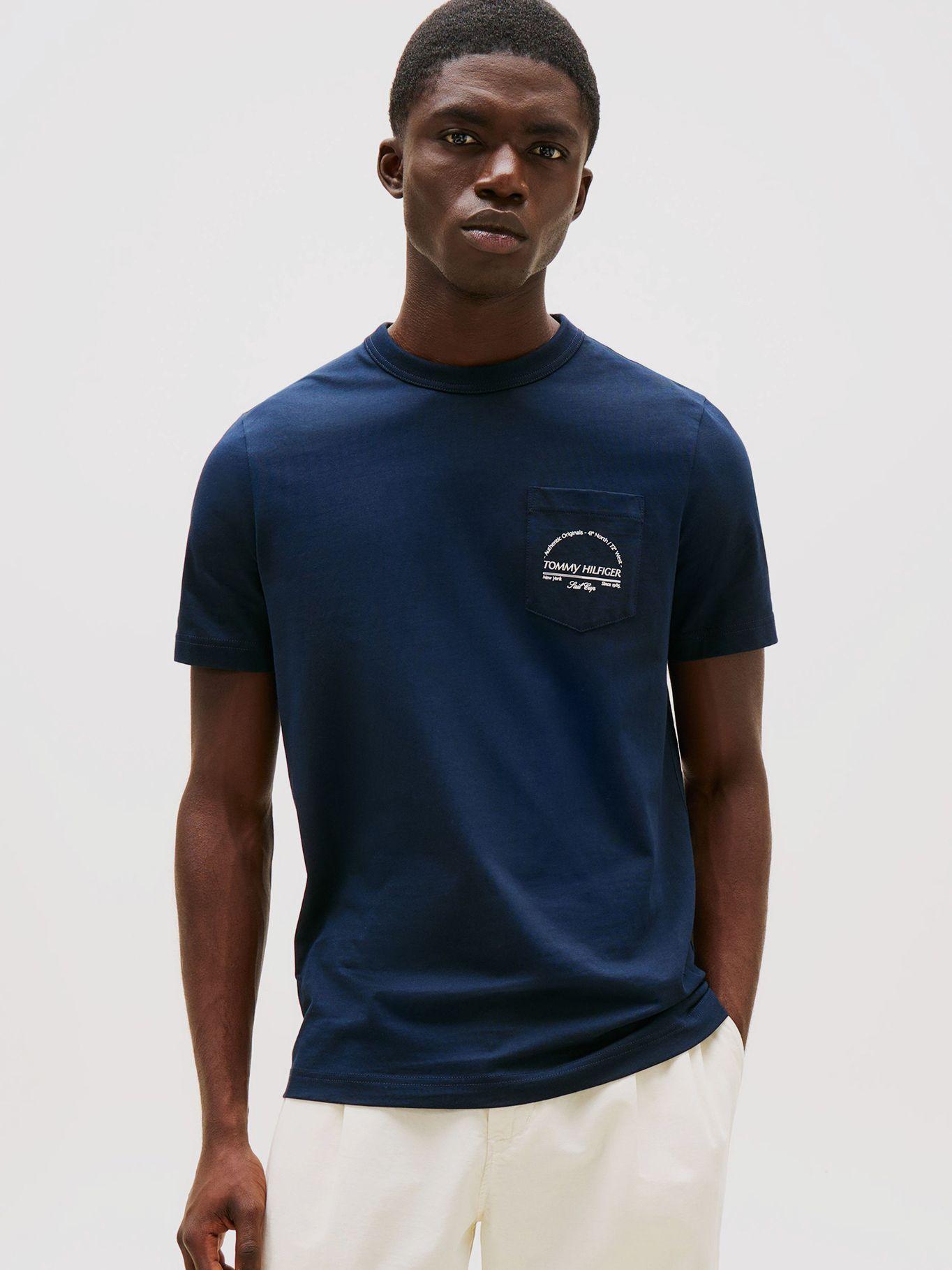 Polera Arch Pocket Con Logo Azul Tommy Hilfiger-0