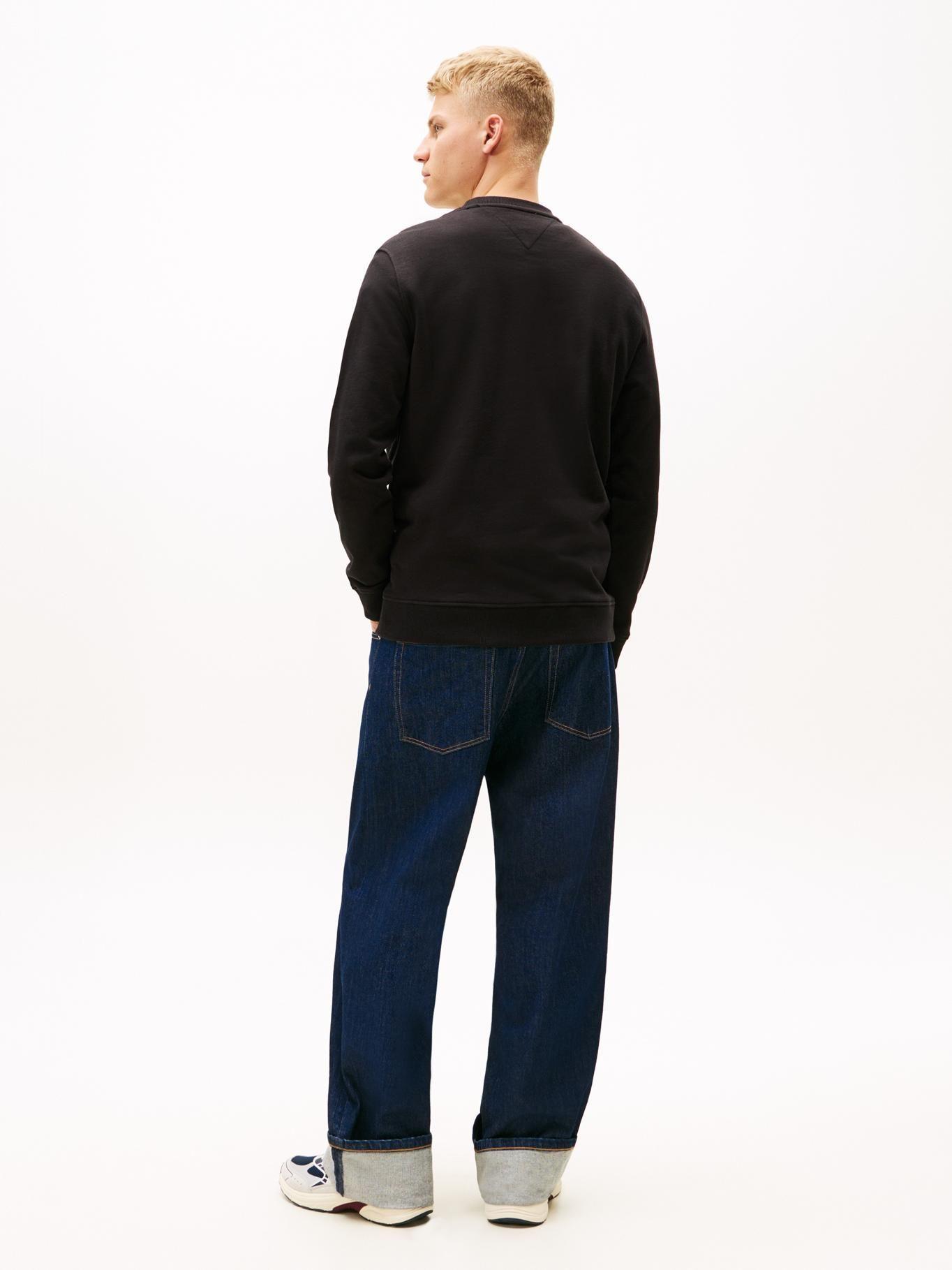 Polerón Con Bandera Estampada Tommy Jeans Negro-2