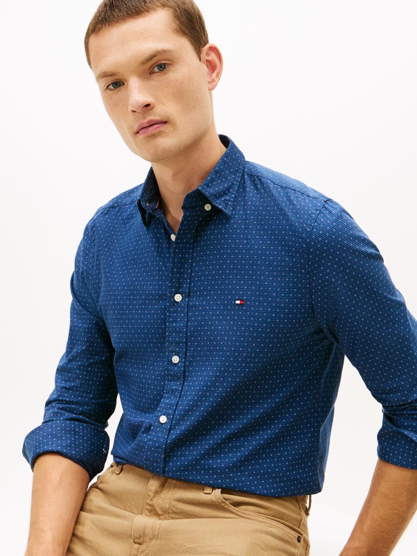 Camisa De Popelín Slim Fit Tommy Hilfiger Azul-3