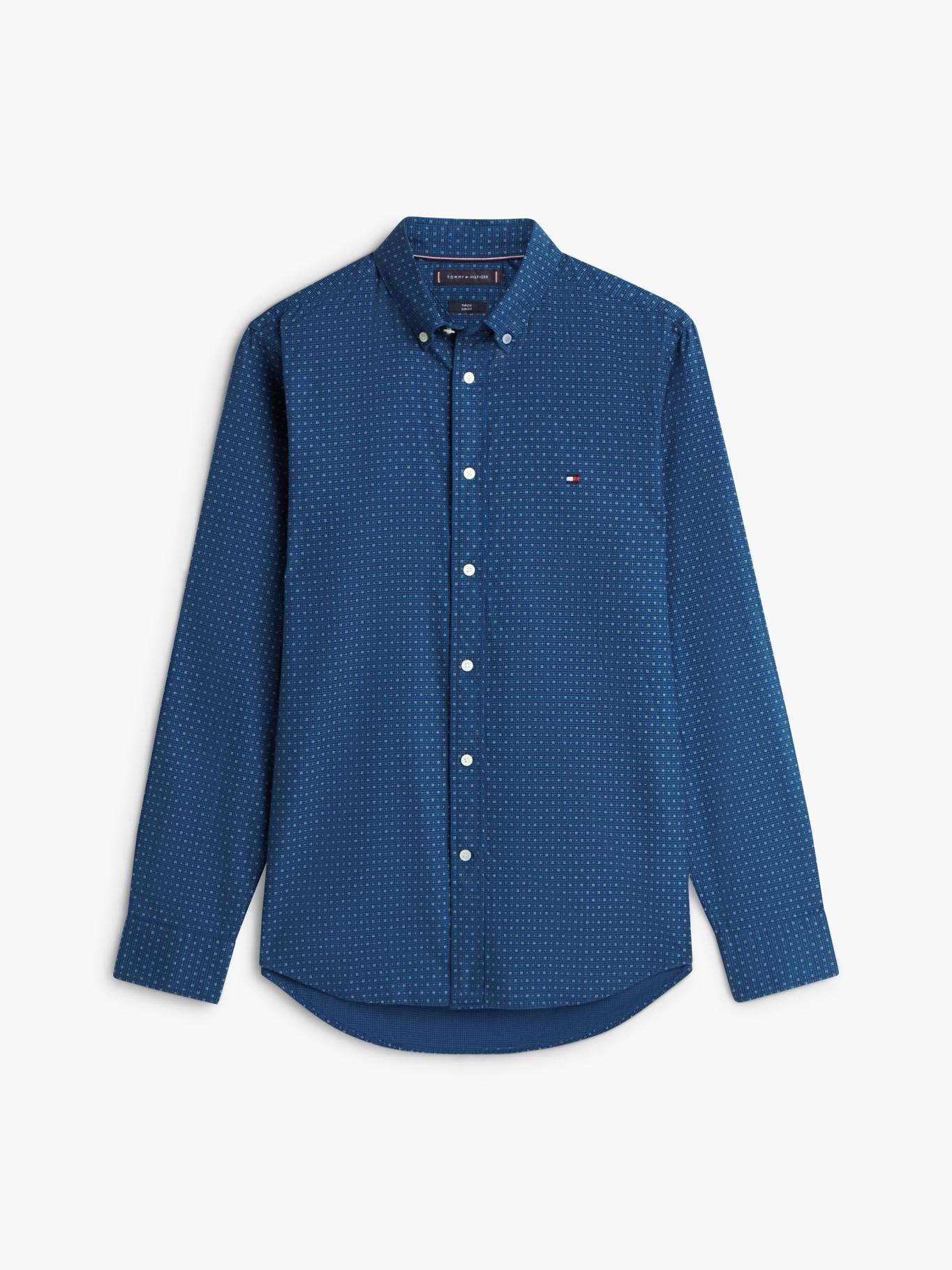 Camisa De Popelín Slim Fit Tommy Hilfiger Azul-4