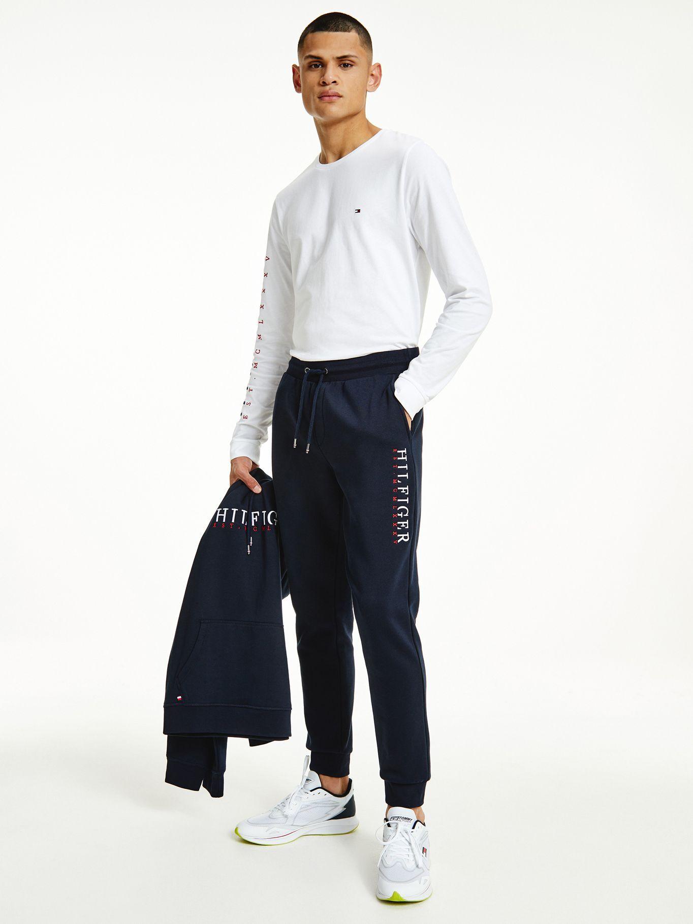 Jogger Signature Logo Azul Tommy Hilfiger A2-0