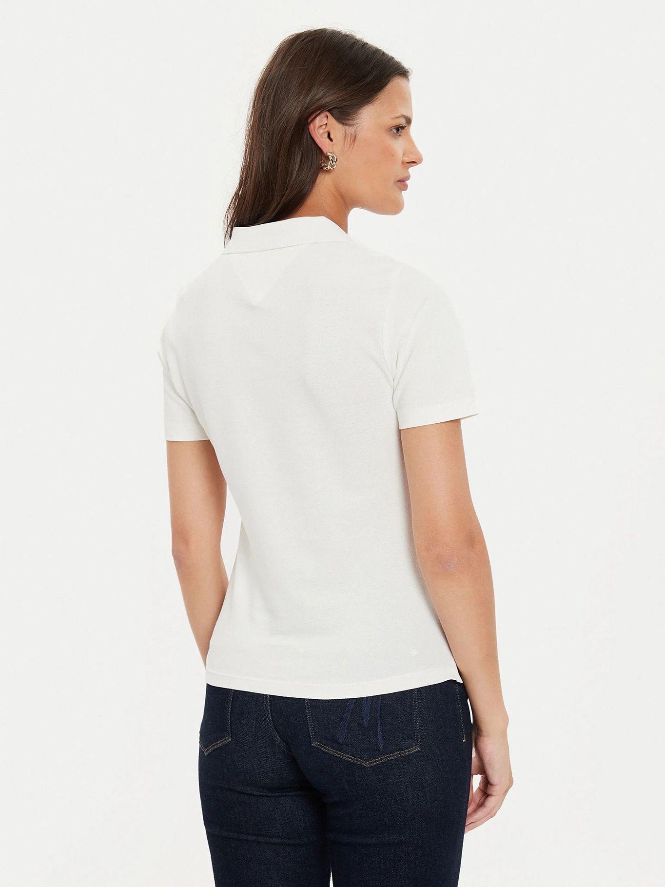 Polo Logo Script Slim Fit Blanco Tommy Hilfiger-2