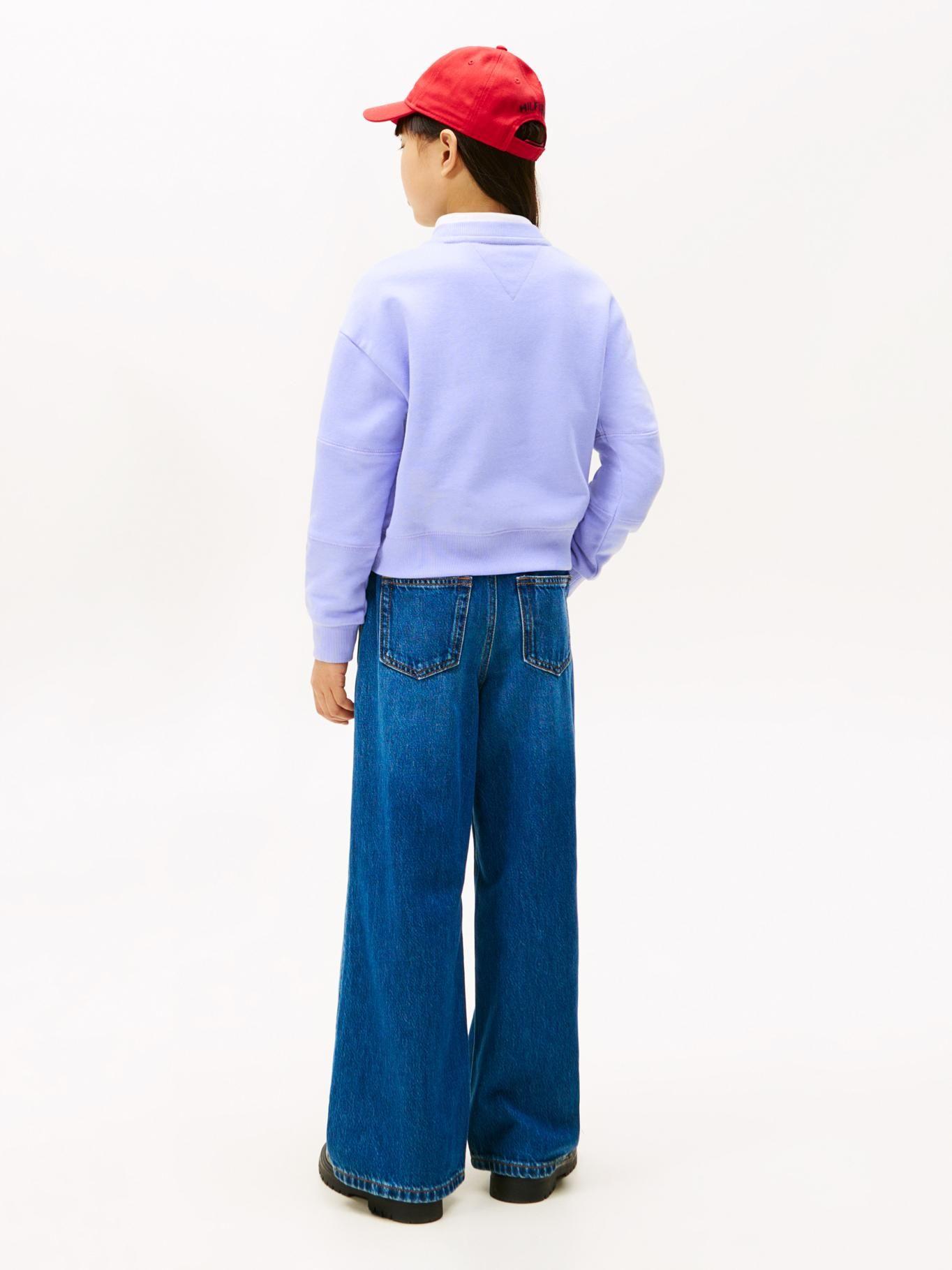 Polerón Varsity Amplio Con Logo Celeste Tommy Hilfiger-2