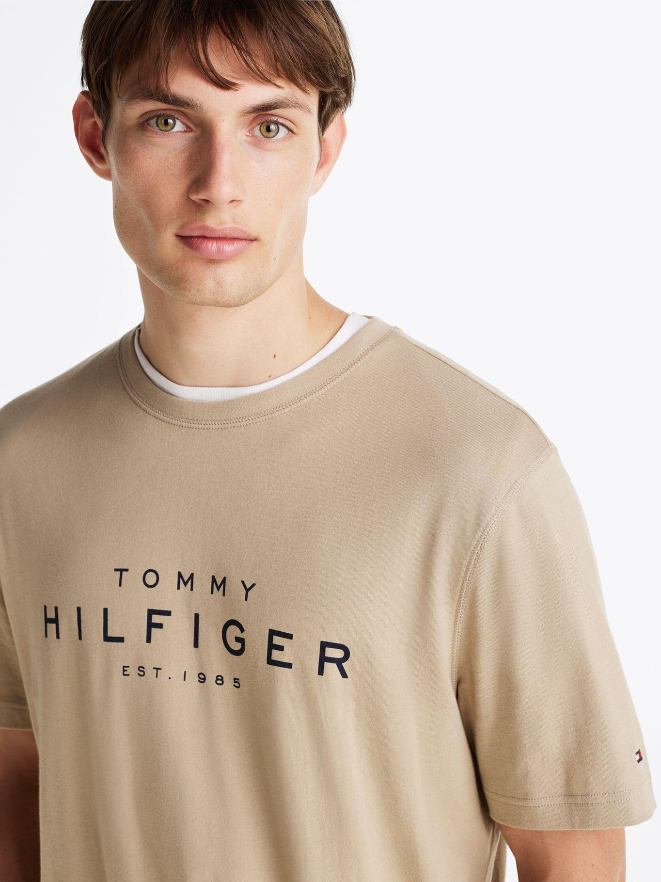 Polera Big Logo Regular Fit Beige Tommy Hilfiger-3