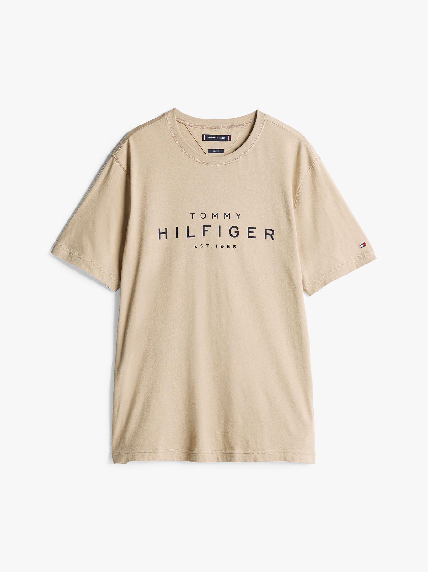 Polera Big Logo Regular Fit Beige Tommy Hilfiger-4