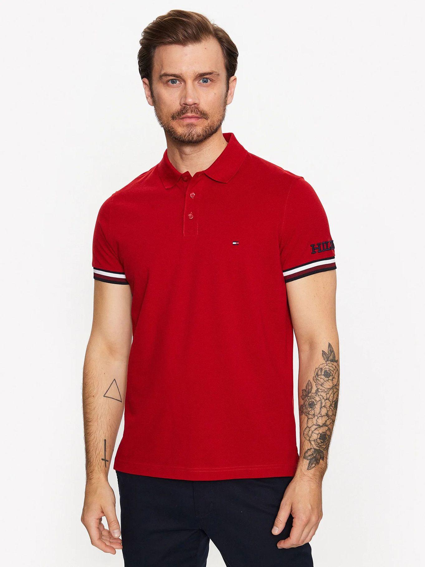 Polo Monotype Slim Fit Rojo Tommy Hilfiger-0
