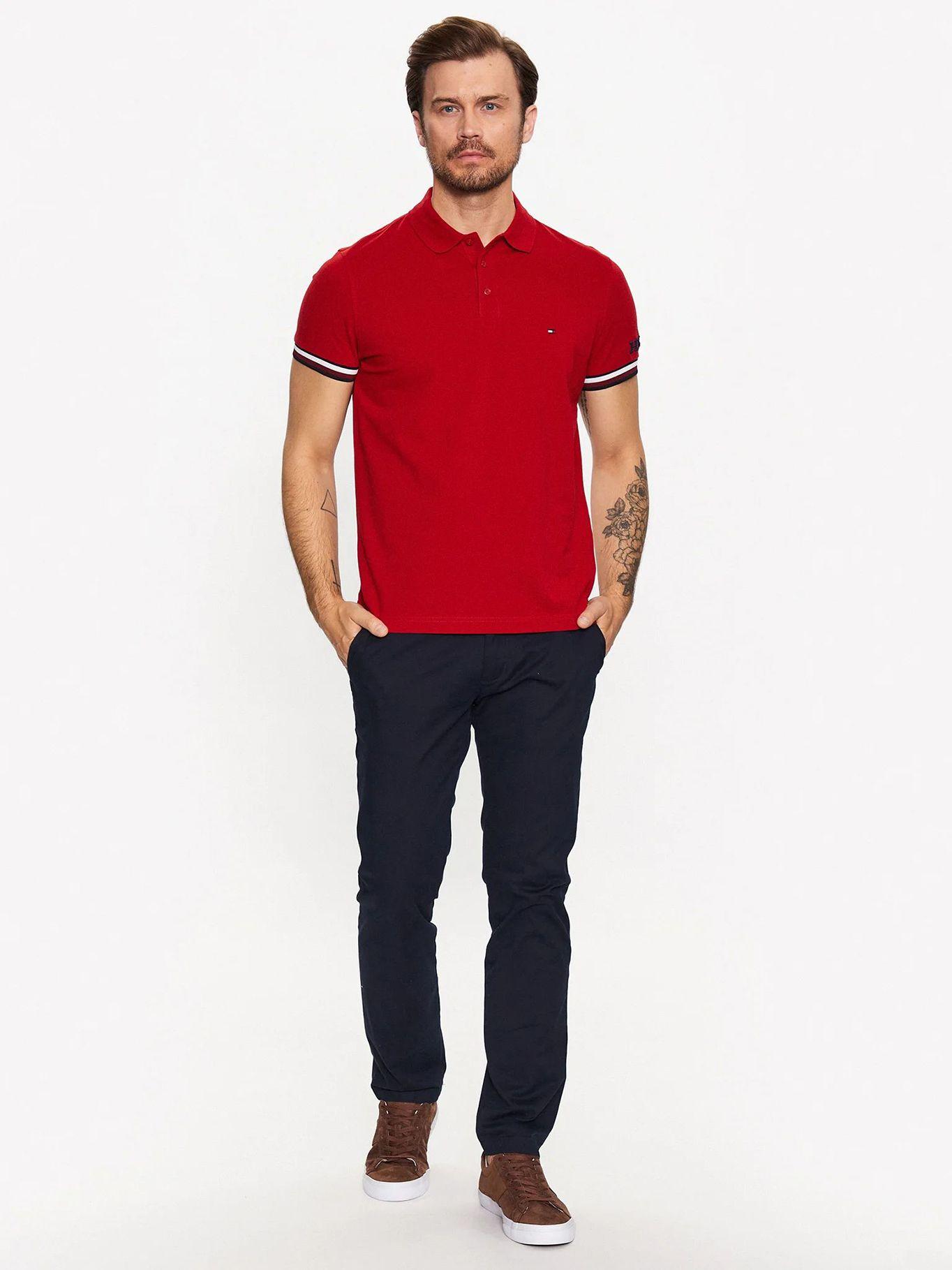 Polo Monotype Slim Fit Rojo Tommy Hilfiger-1
