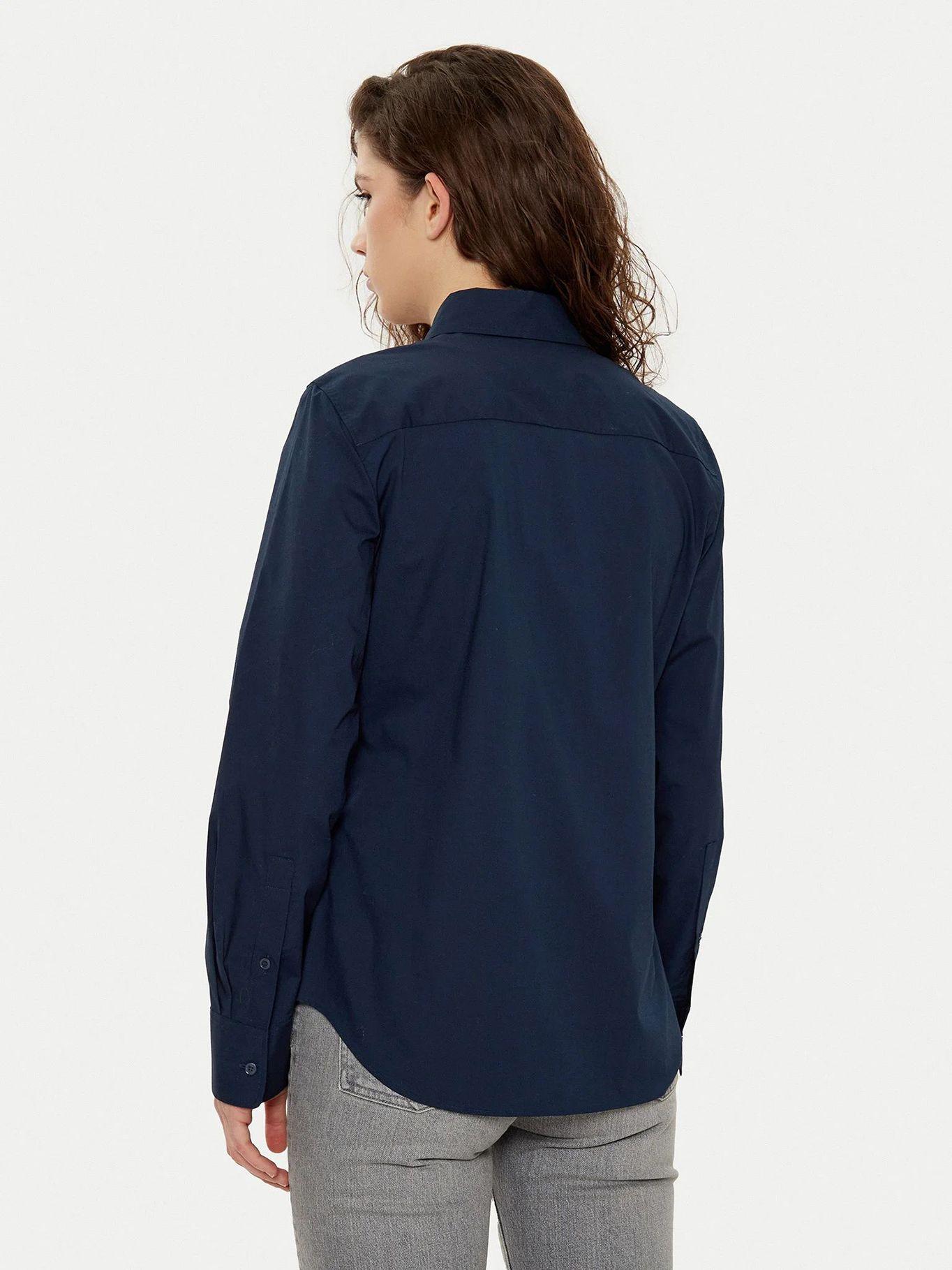 Camisa Stretch De Corte Regular 02G Azul Tommy Hilfiger-2