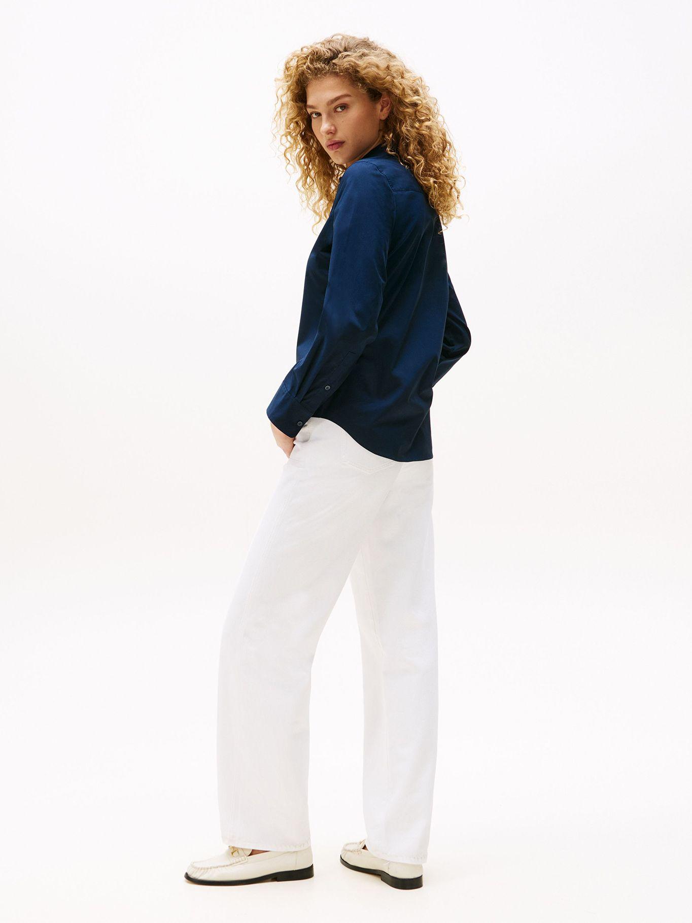 Camisa Stretch De Corte Regular Azul Tommy Hilfiger-2