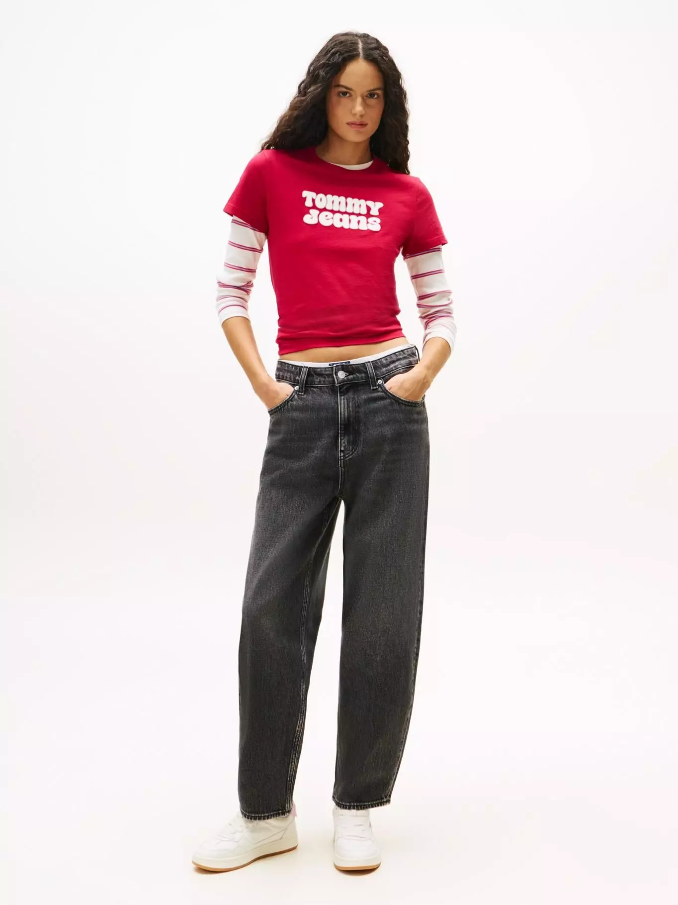 Polera Essential Logo Regular Fit Rojo Tommy Jeans-1