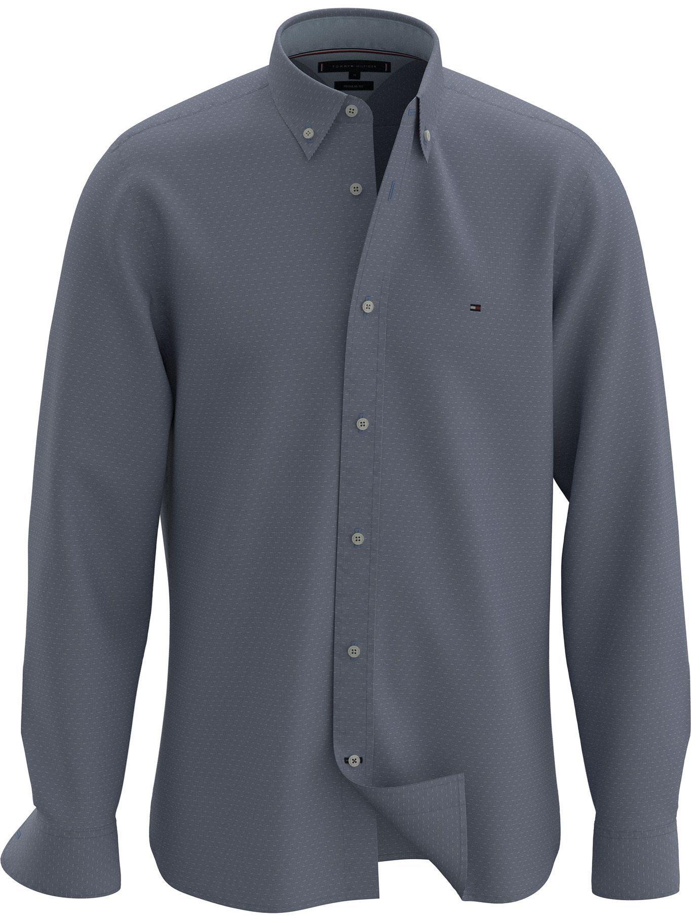 Camisa Flex Regular Fit Gris Tommy Hilfiger-0