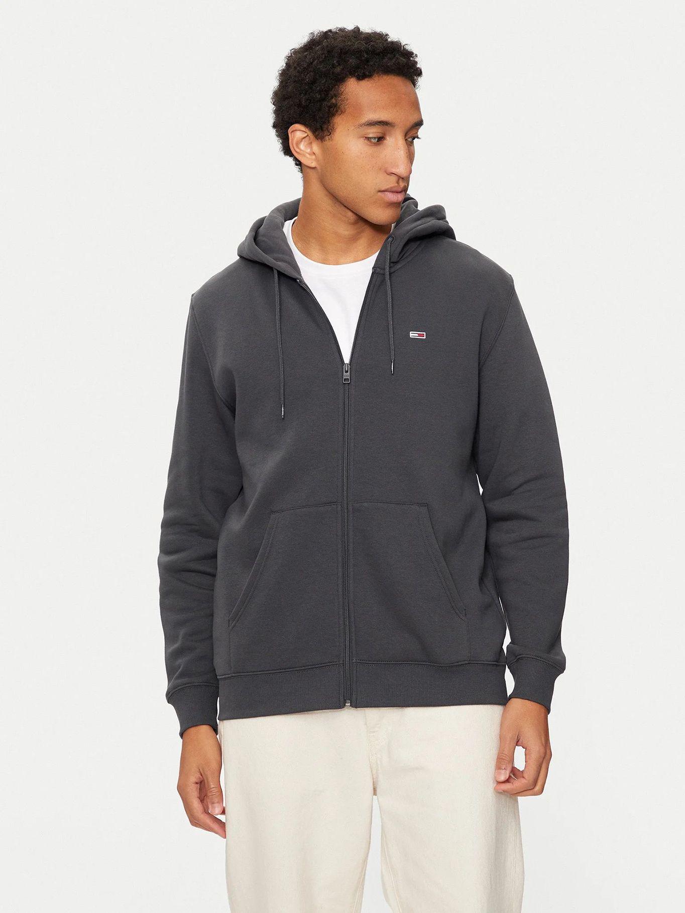 Polerón Hoodie Con Cierre De Cremallera Negro Tommy Jeans-0