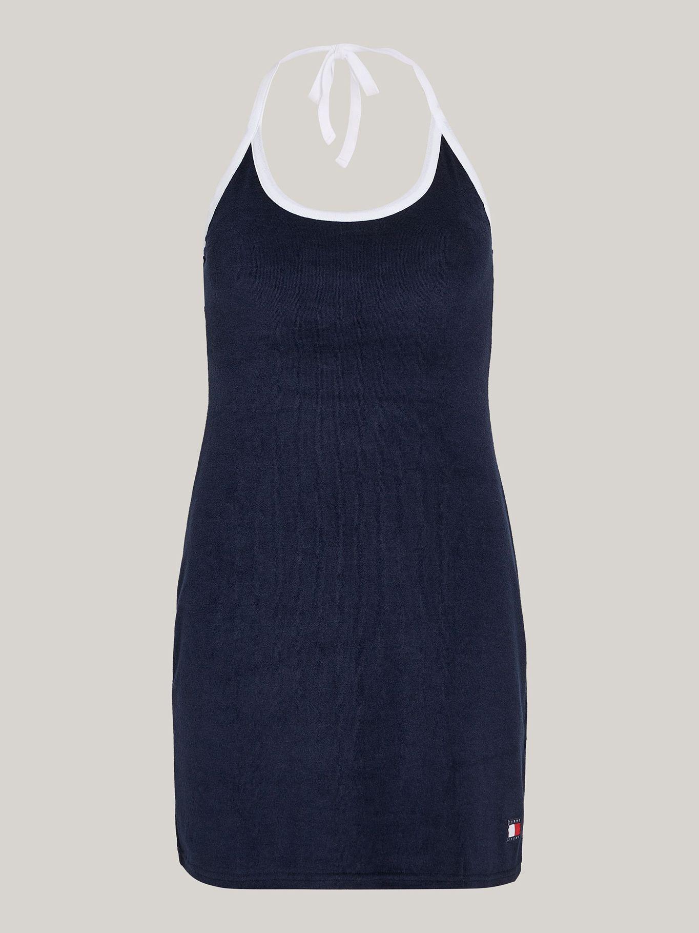 Minivestido Heritage Cuello Halter Azul Tommy Hilfiger-4