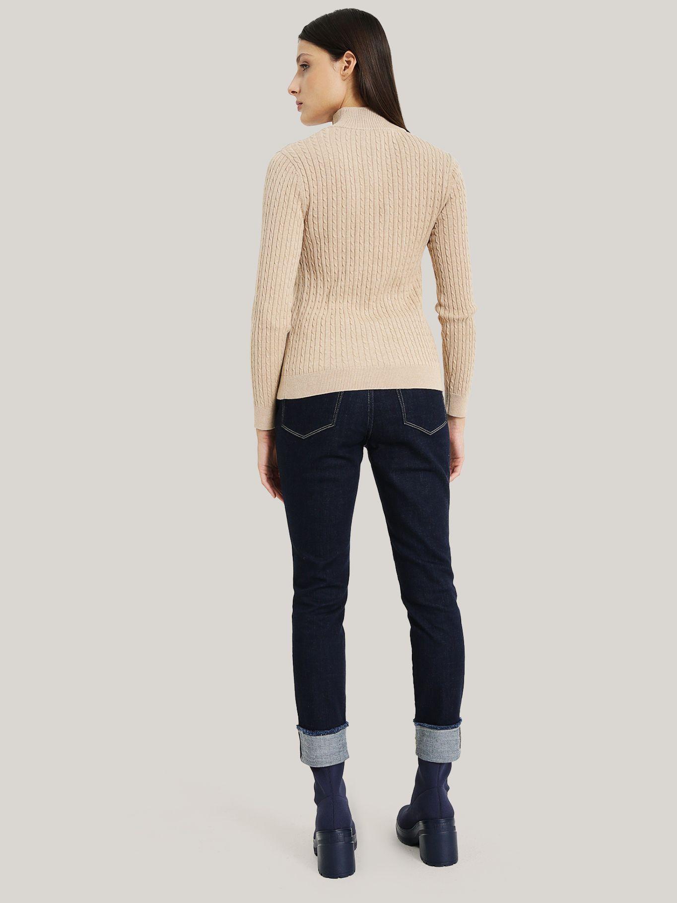SWEATER SOLID DE ALGODÓN CIERRE CAFÉ TOMMY HILFIGER-2