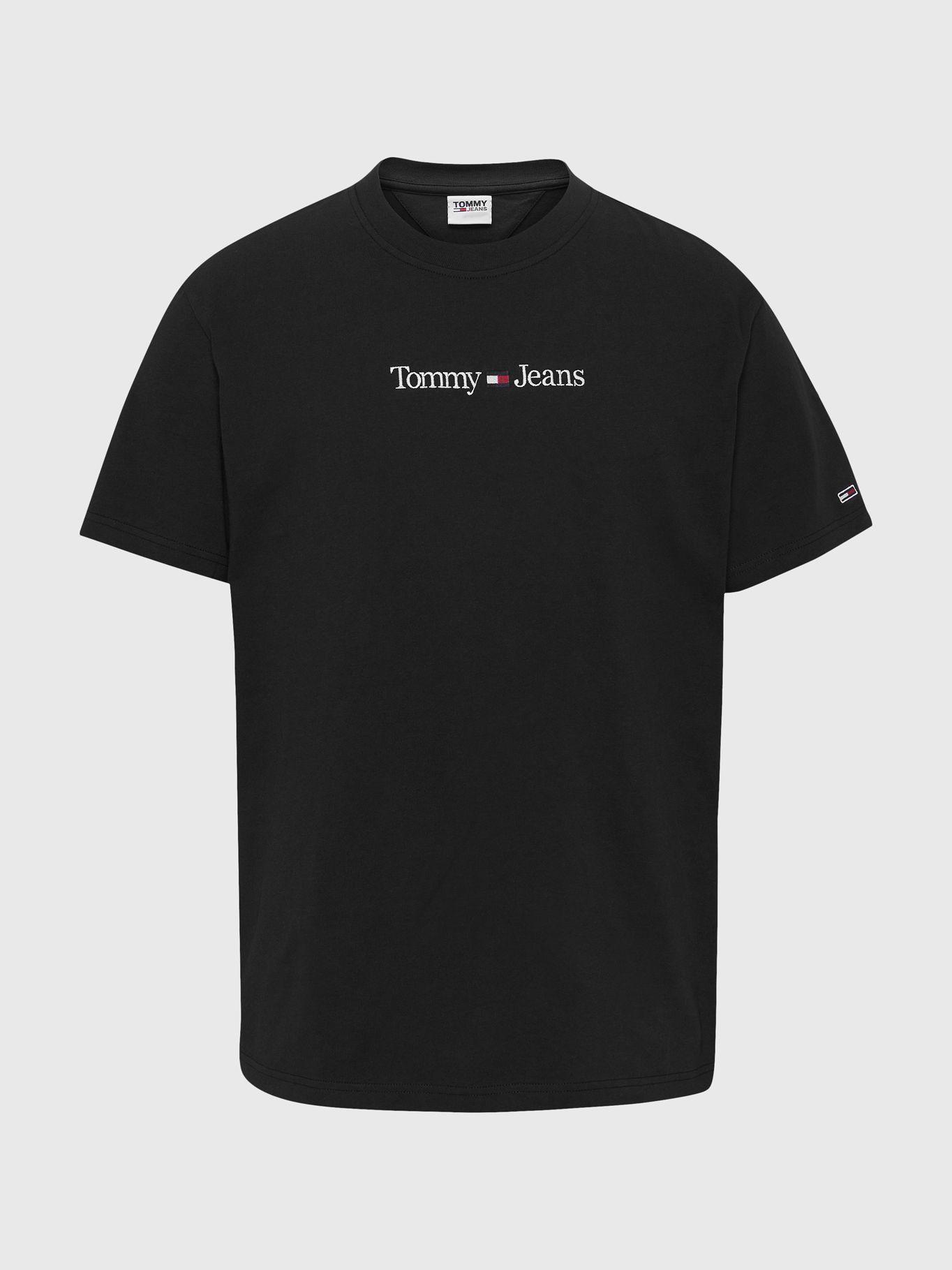 Polera Classic Linear Logo Negro Tommy Jeans-4