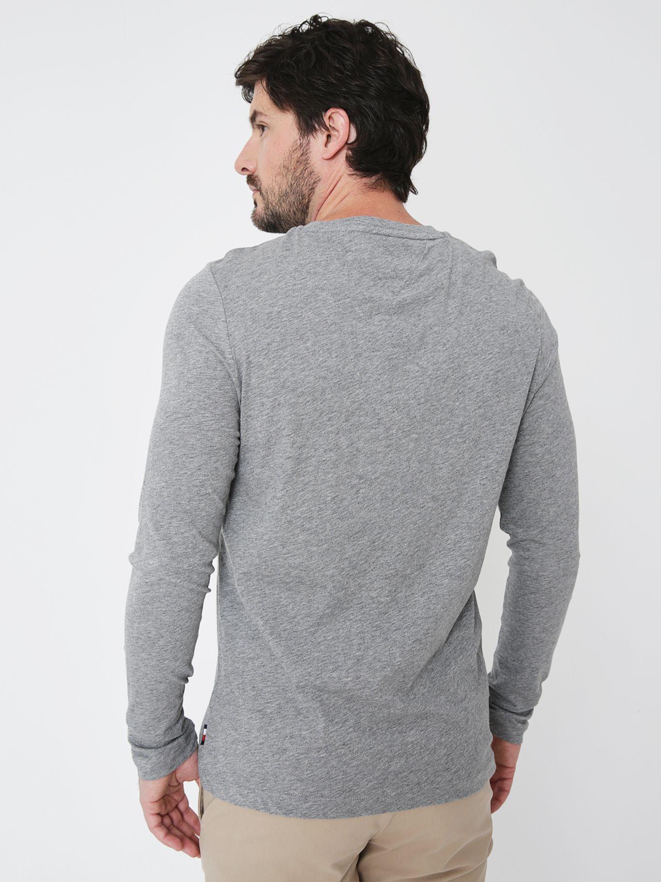Polera Con Logo Circular Monotype Gris Tommy Hilfiger-1