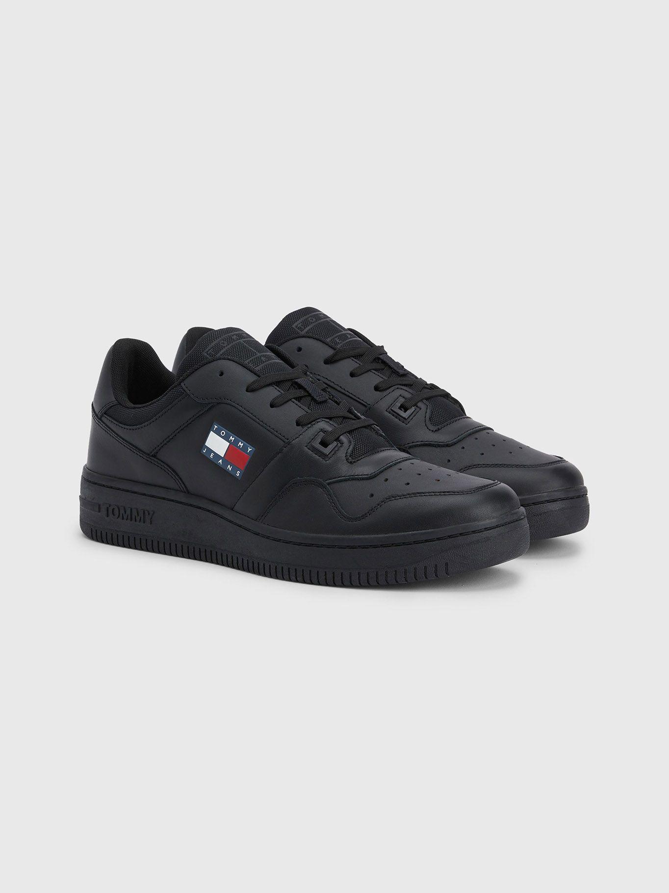 Zapatilla Sport Retro De Cuero Negro Tommy Hilfiger-0