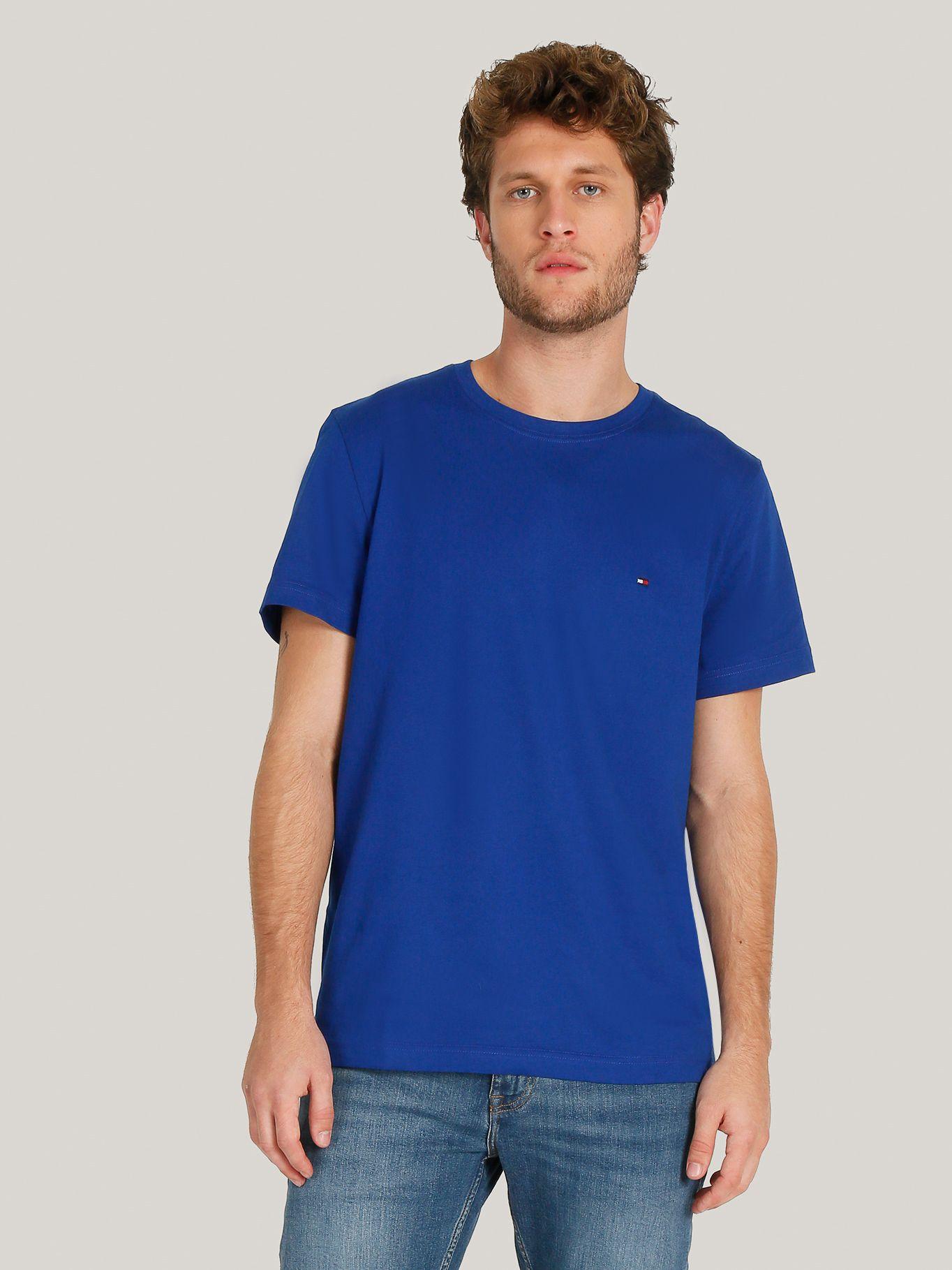 Polera Essential Cotton C-Neck Slim D03 Azul Tommy Hilfiger-0