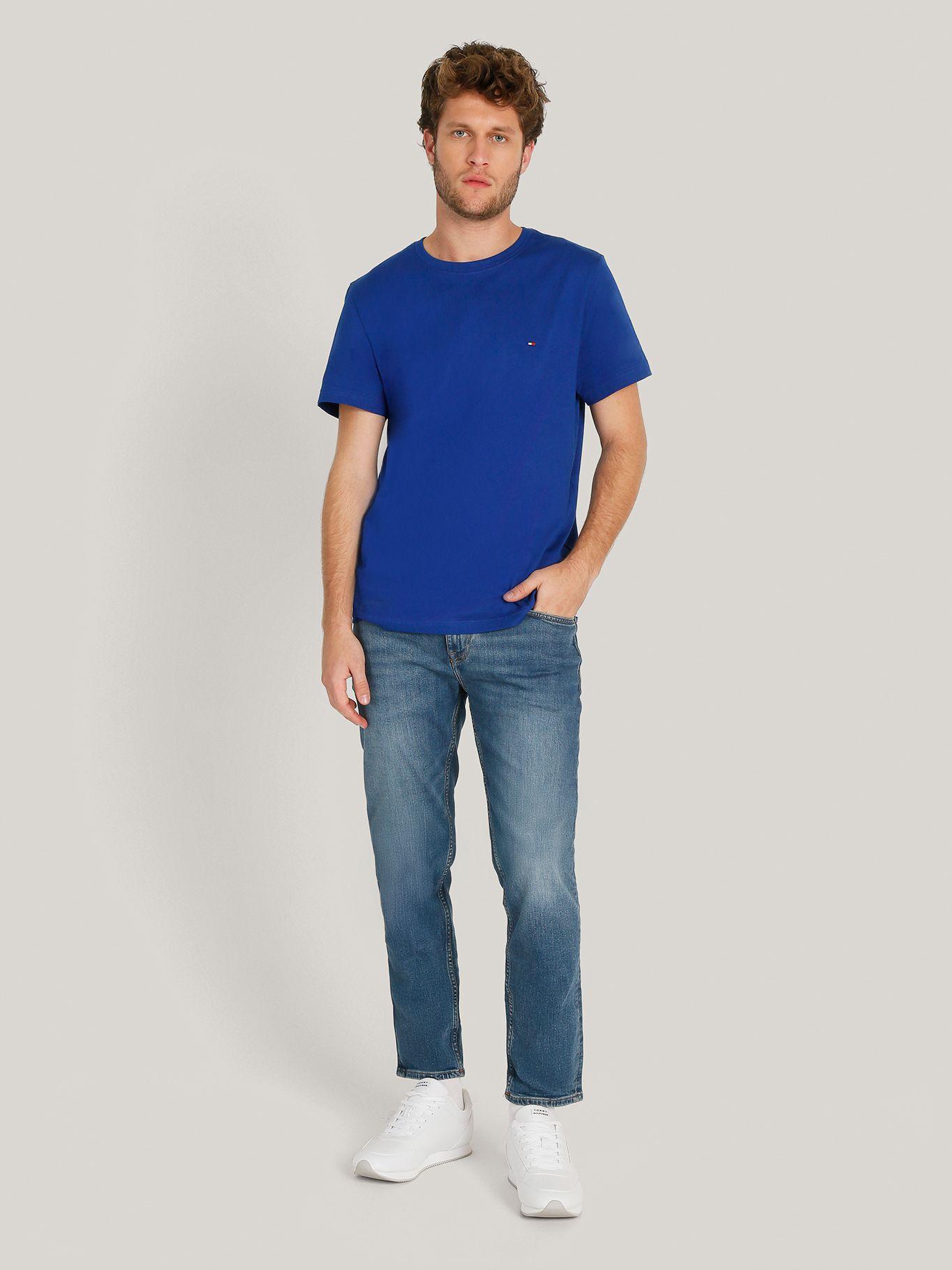 Polera Essential Cotton C-Neck Slim D03 Azul Tommy Hilfiger-1