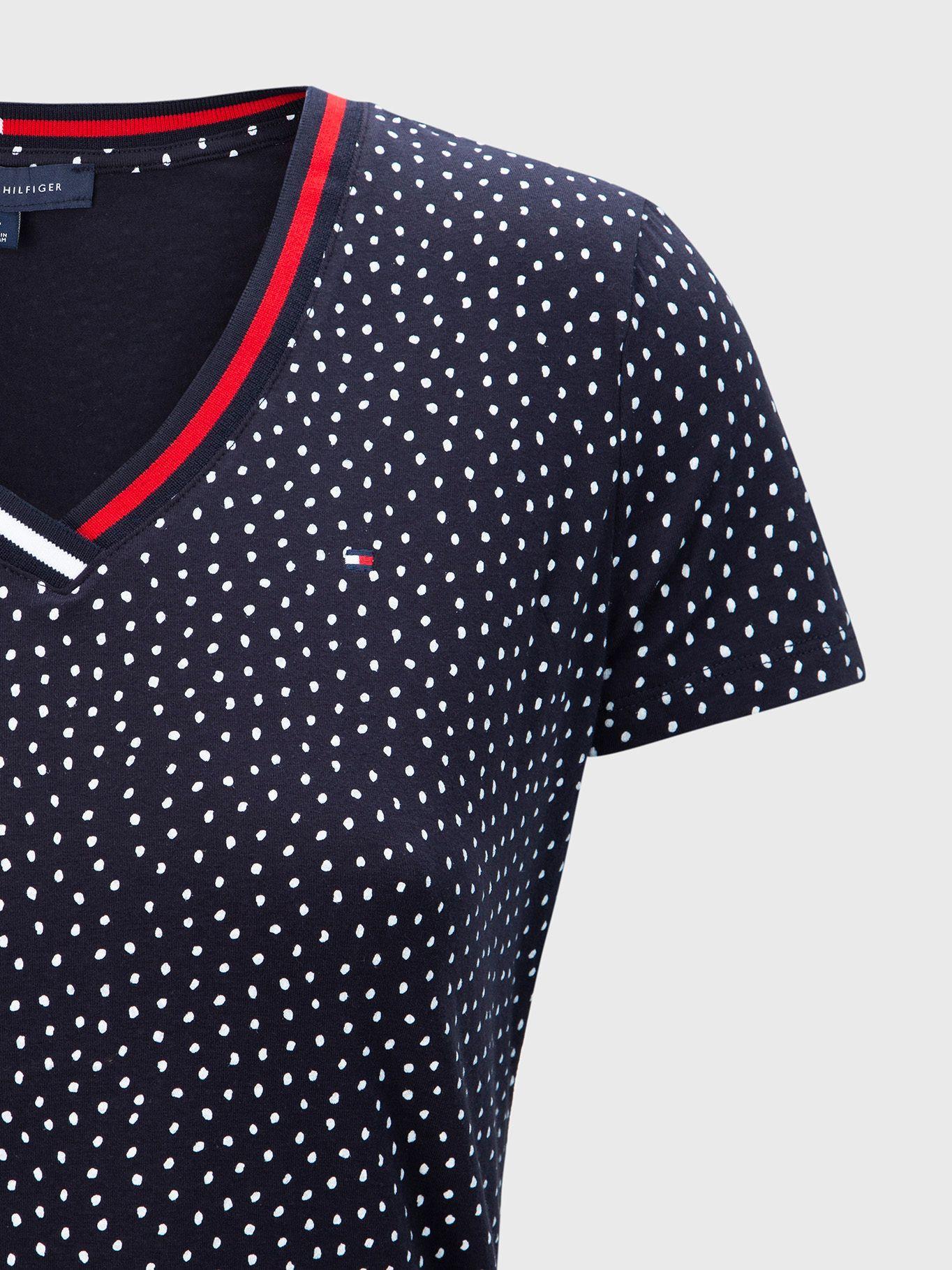 Polera Estampada Con Lunares Azul Tommy Hilfiger-2