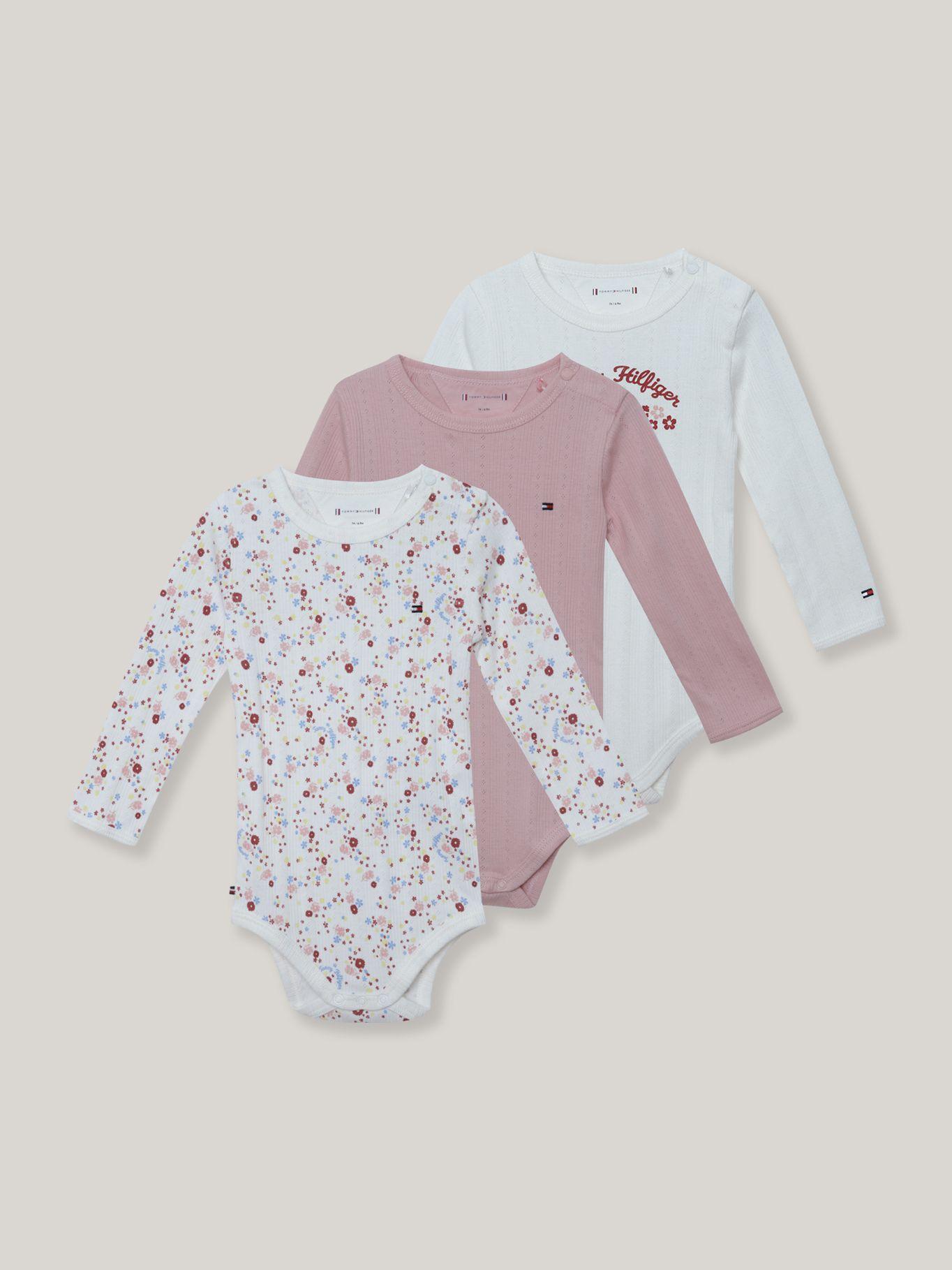 Set De 3 Body De Estilo Varsity Blanco Tommy Hilfiger-0