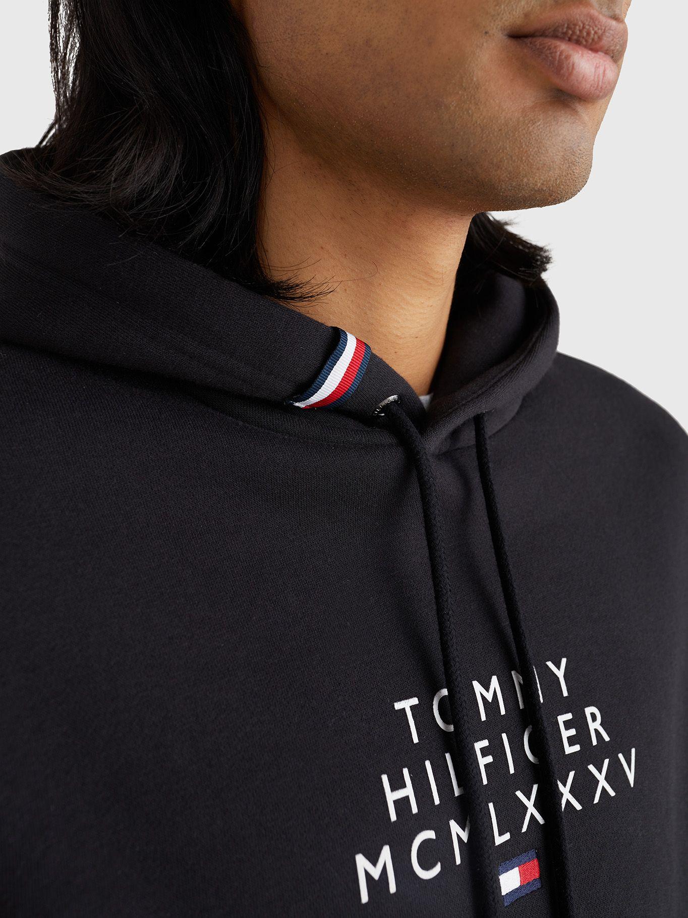 Polerón Hoodie Graphic Center Logo Negro Tommy Hilfiger-3