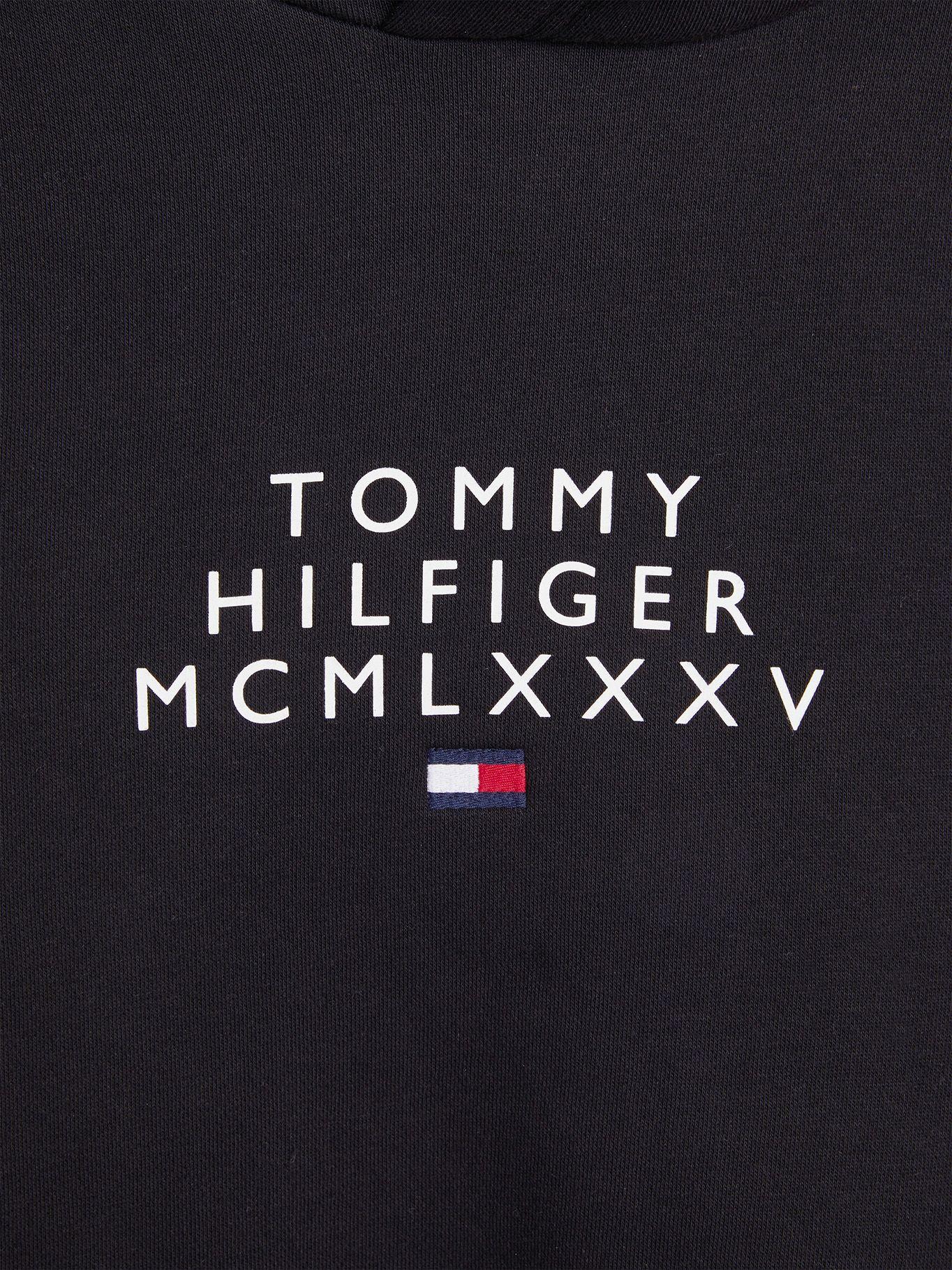 Polerón Hoodie Graphic Center Logo Negro Tommy Hilfiger-5