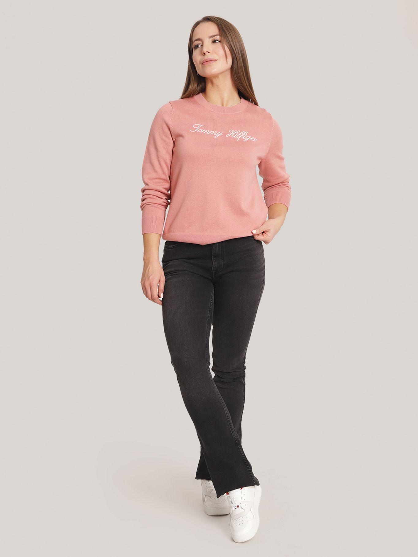 Sweater Solid Con Logo Rosado Tommy Hilfiger-1
