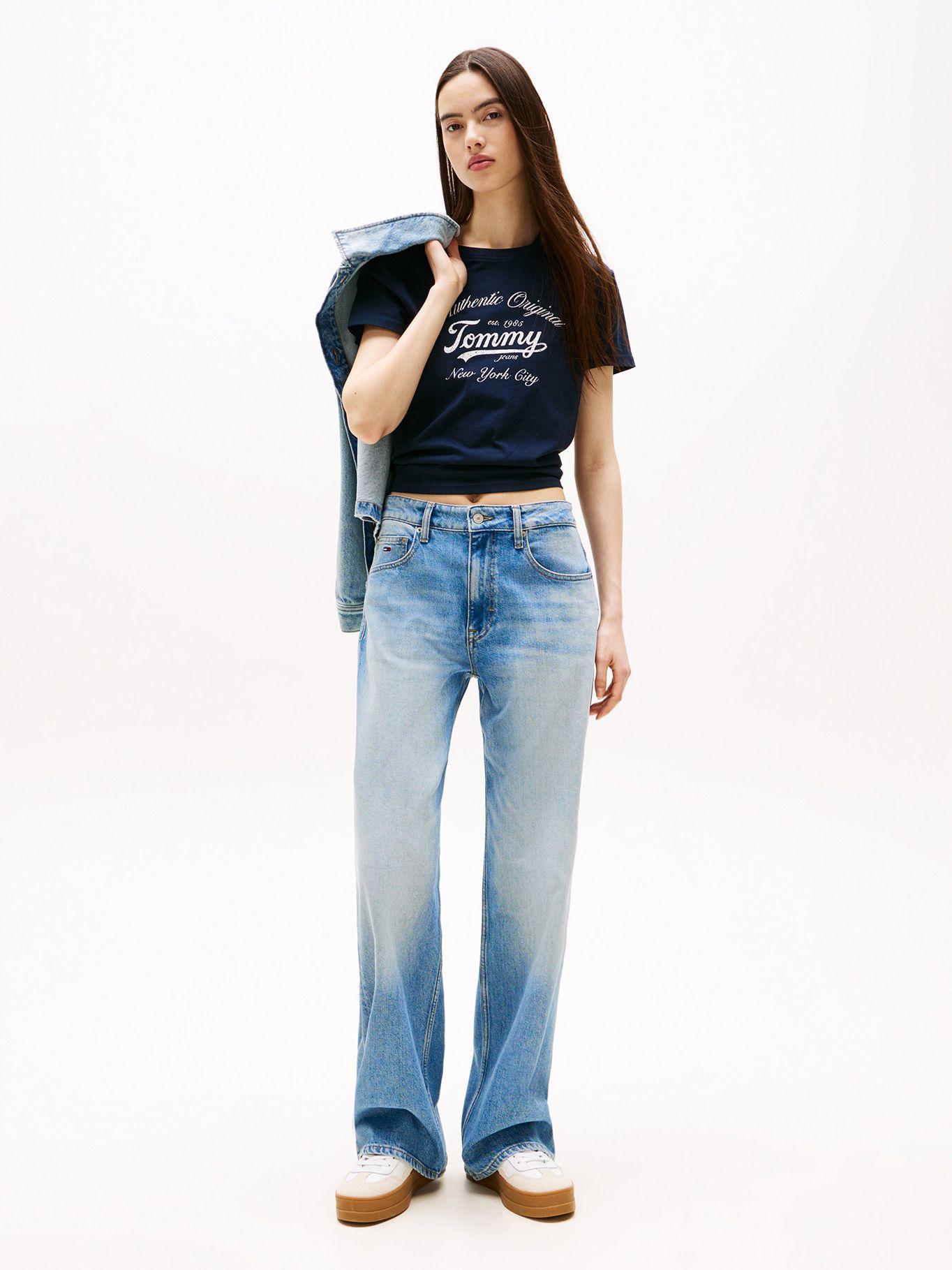 Polera Essential De Corte Regular Azul C1G Tommy Jeans-1