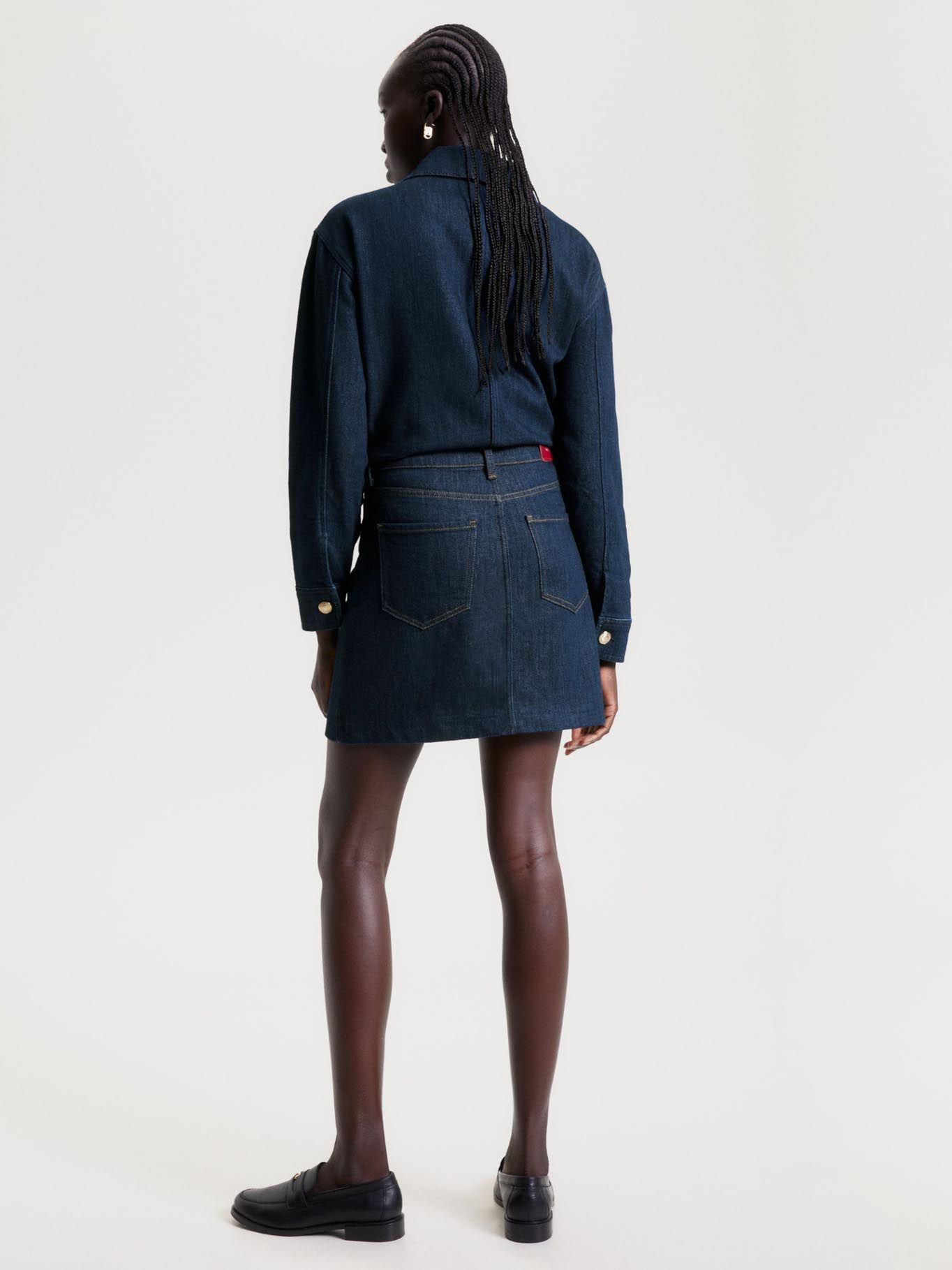 Mini Falda Denim Con Botones Azul Tommy Hilfiger-2