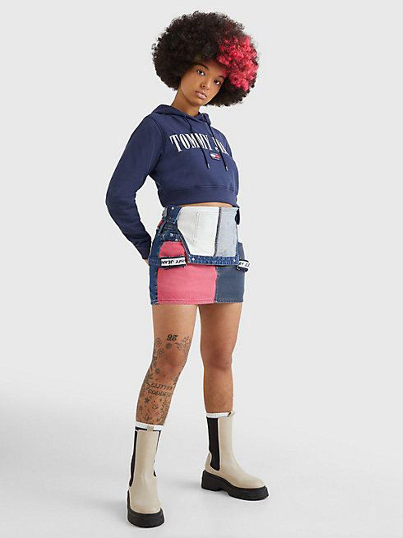 Polerón Hoodie Crop Archive Azul Tommy Jeans-1