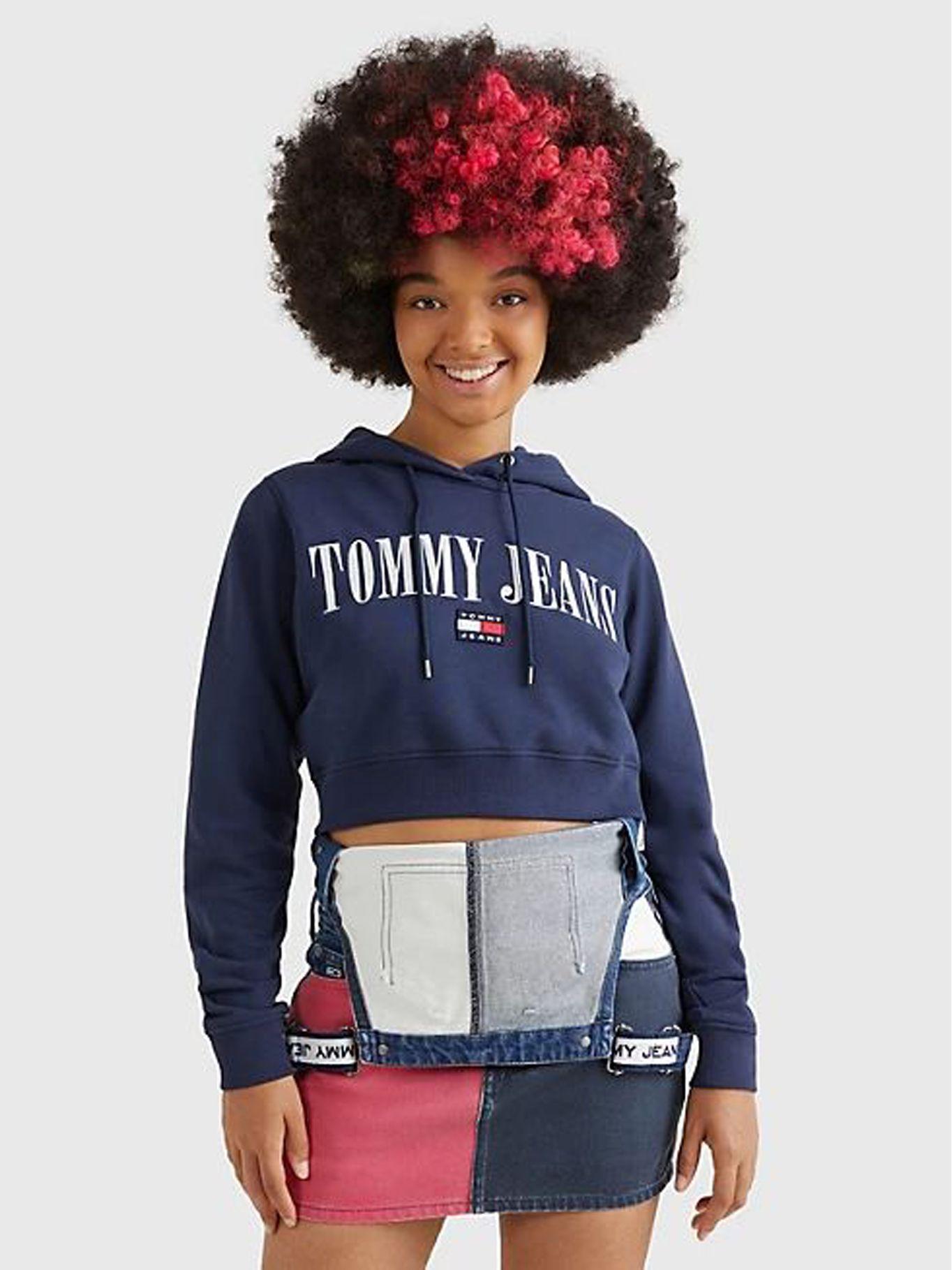 Polerón Hoodie Crop Archive Azul Tommy Jeans-0