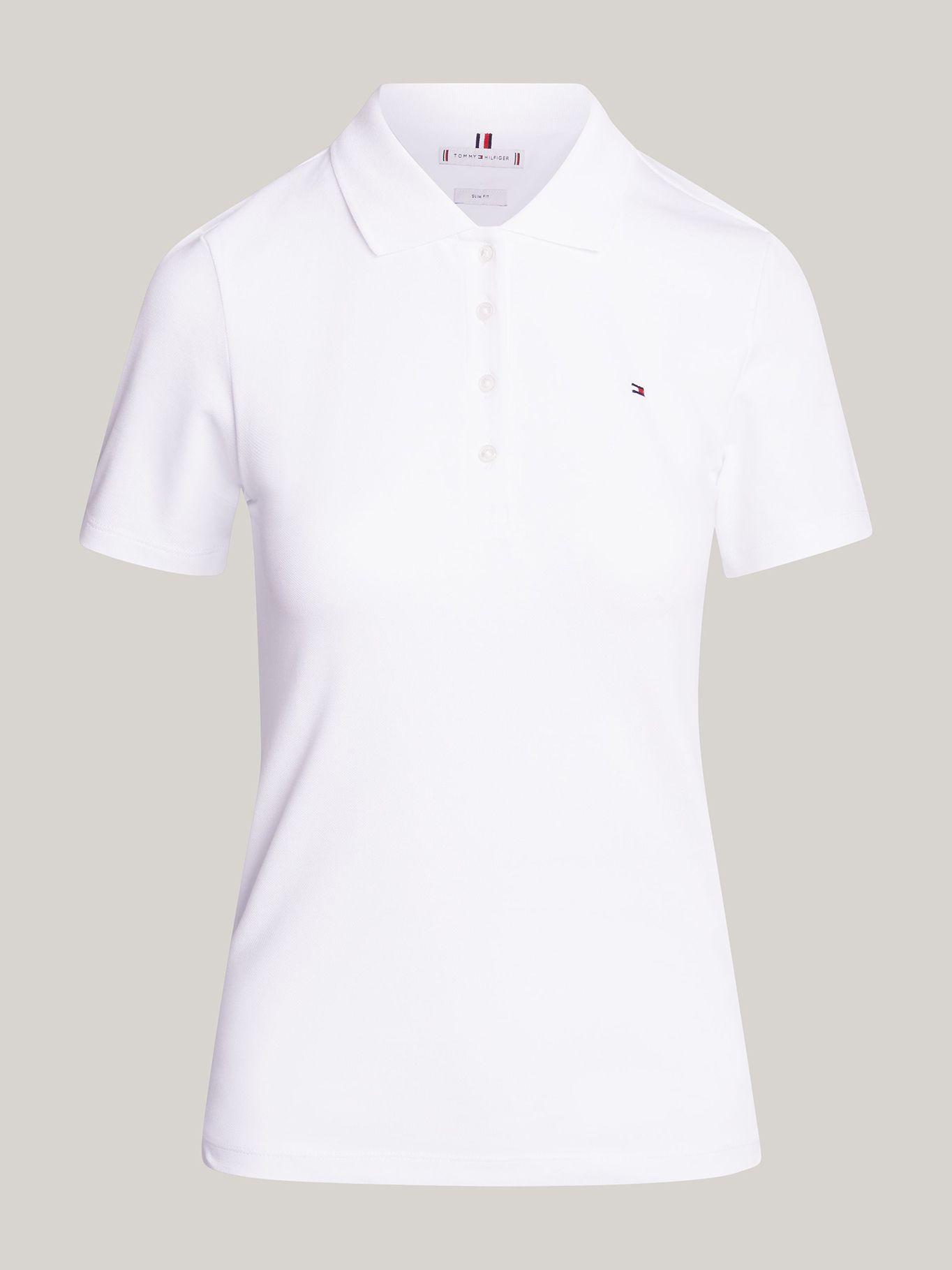 Polo Slim Fit  Tejido Pique Blanco YCF Tommy Hilfiger-4