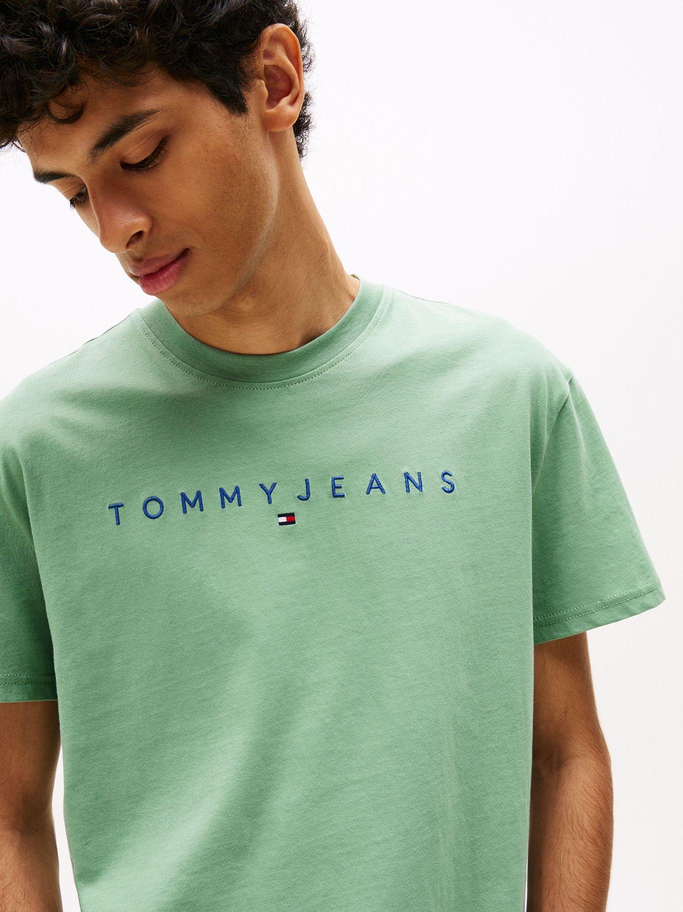 Polera Con Logo Lineal Verde Tommy Jeans-3
