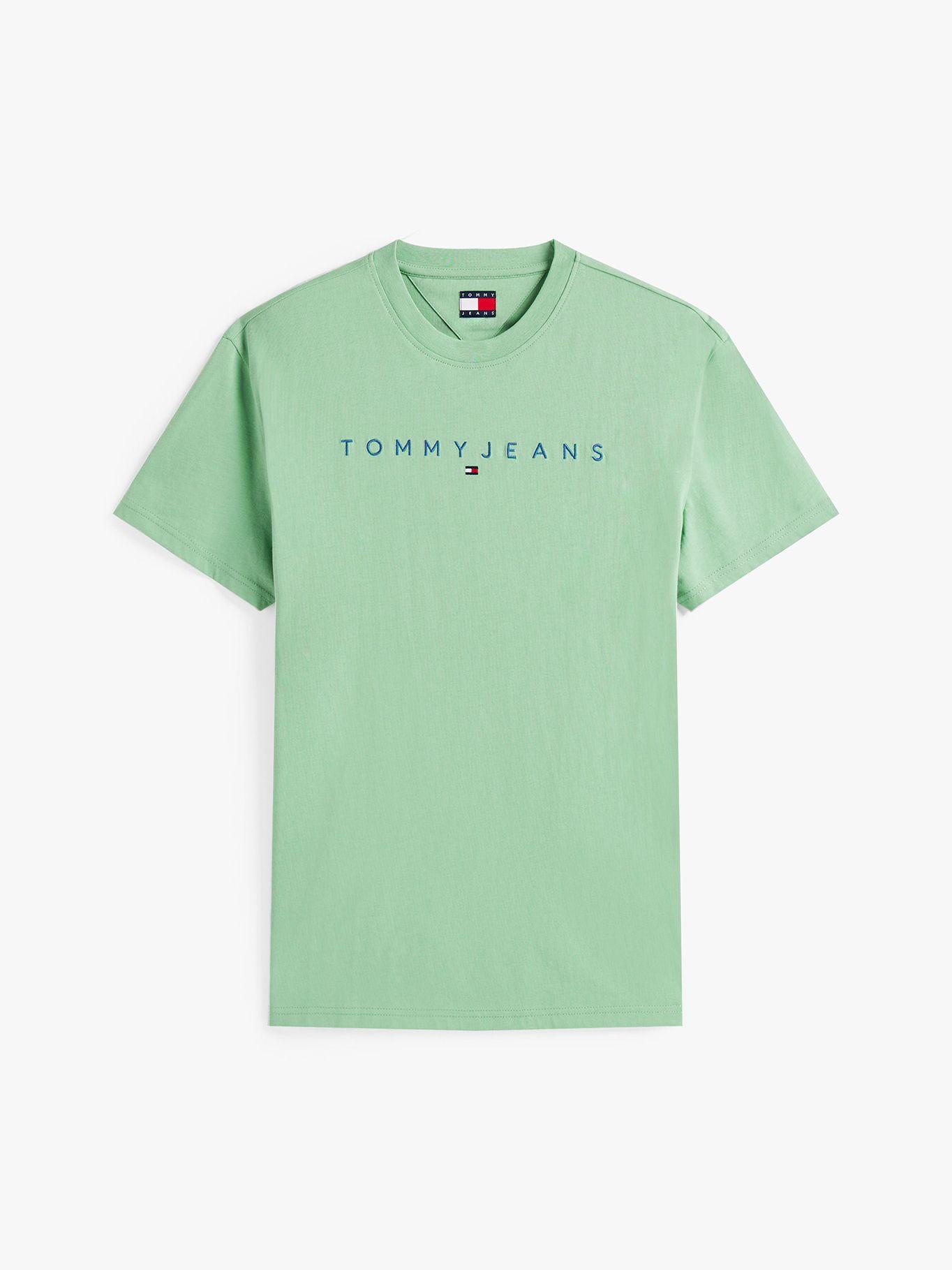 Polera Con Logo Lineal Verde Tommy Jeans-4